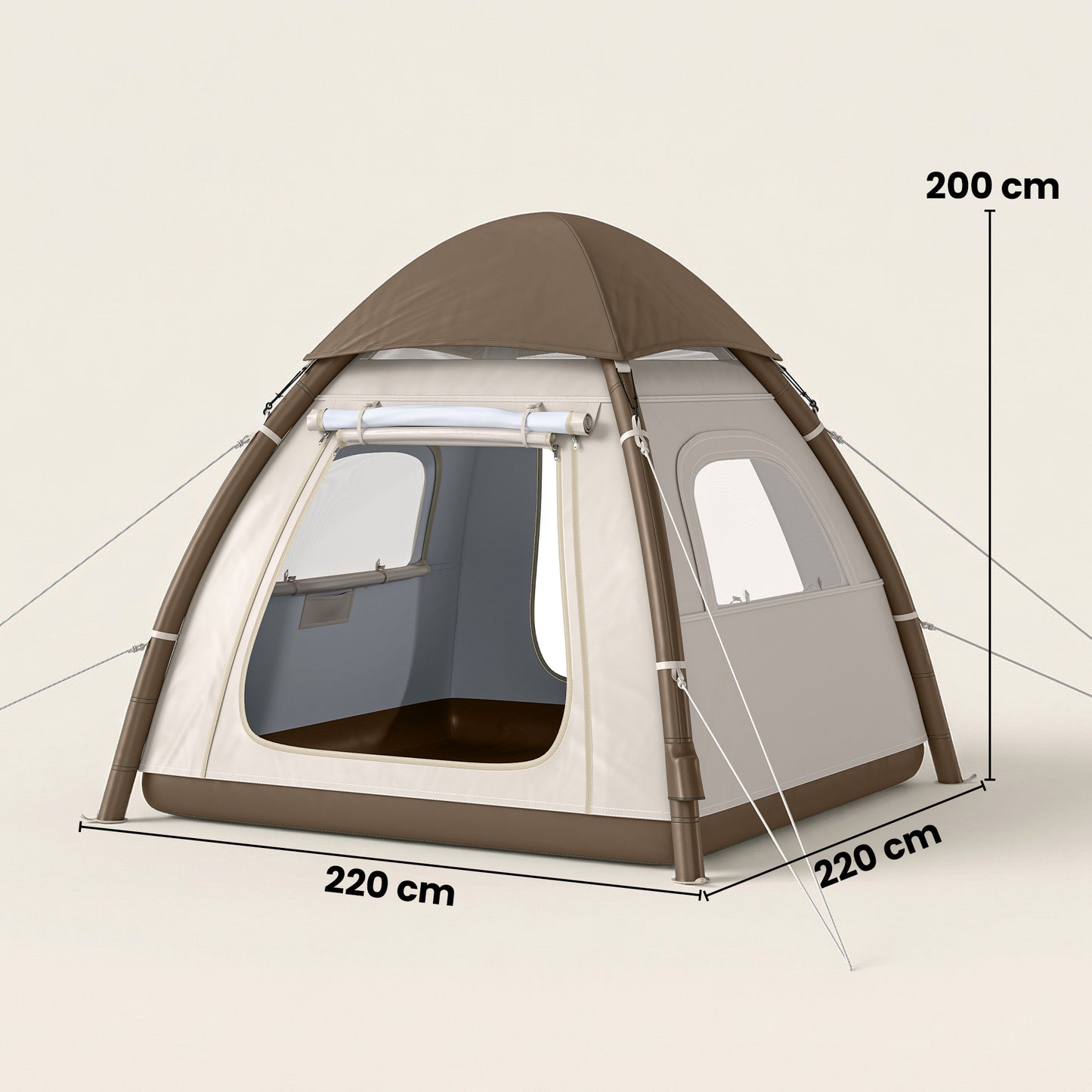 Inflatable Camping Tent with Rainfly