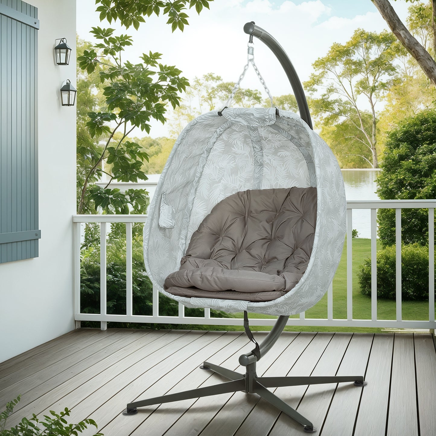 Hanging Egg Chair Outdoor Indoor Garden Swing Chair (3)