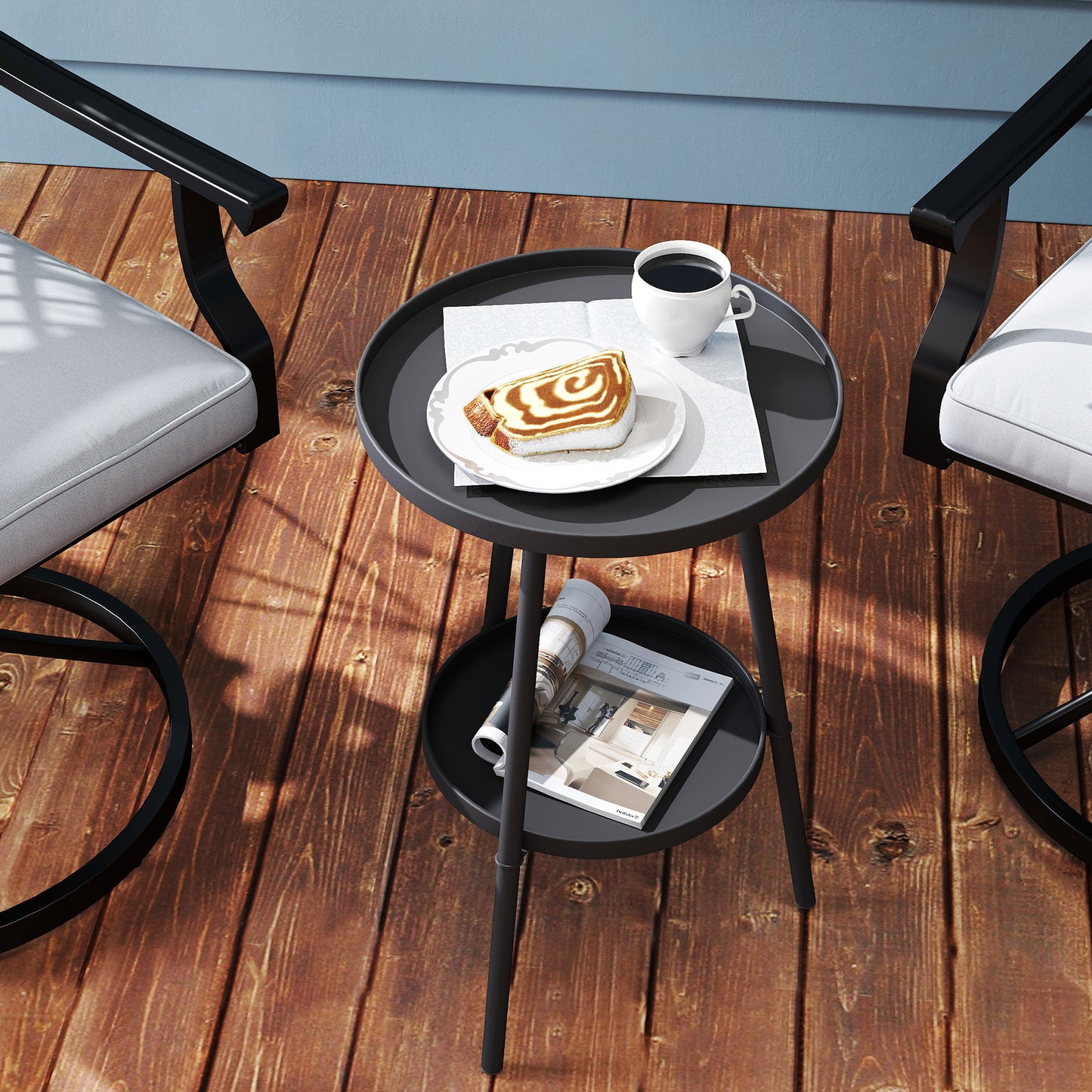 Two-Tier Metal Garden Table