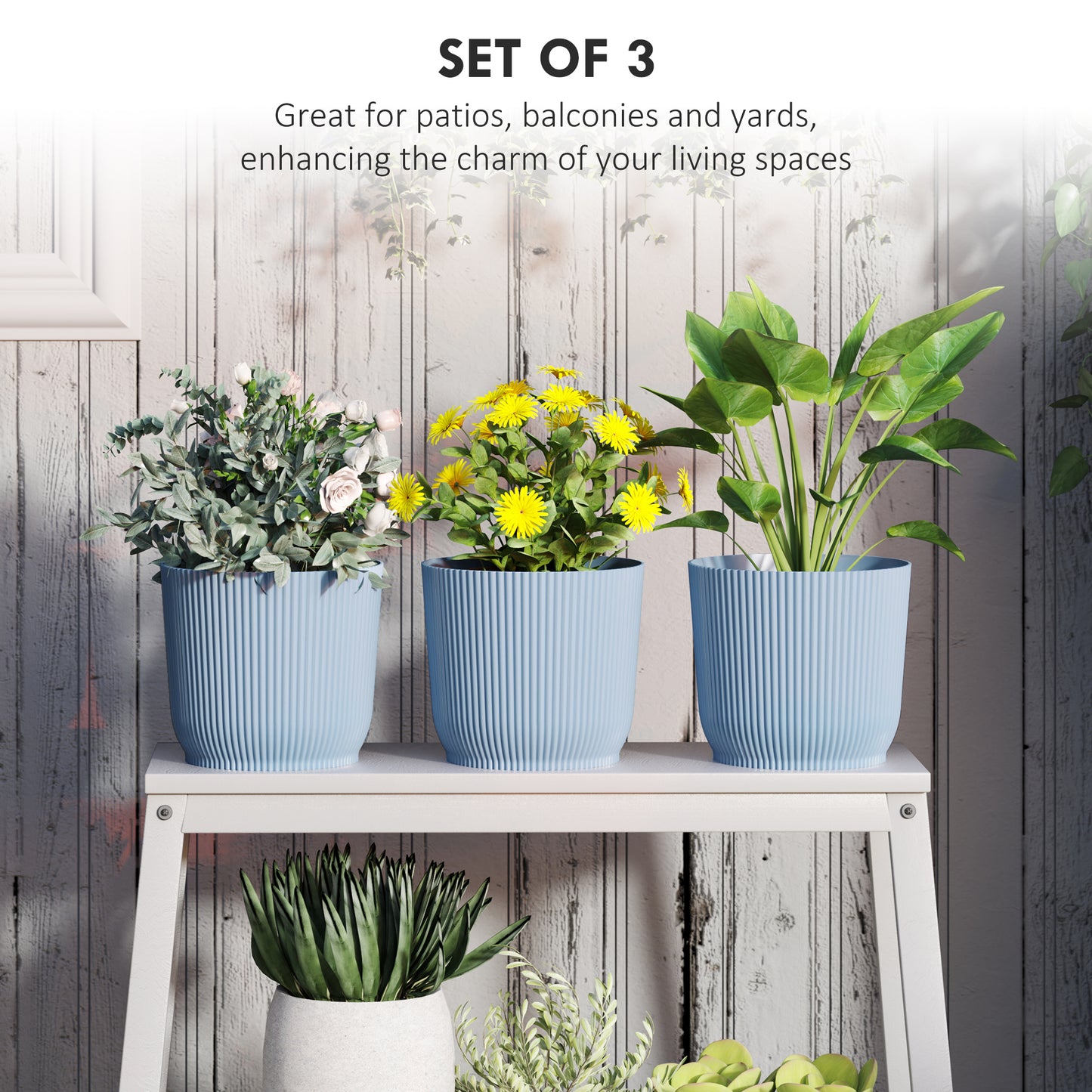 Set of Three Ф22cm Planters
