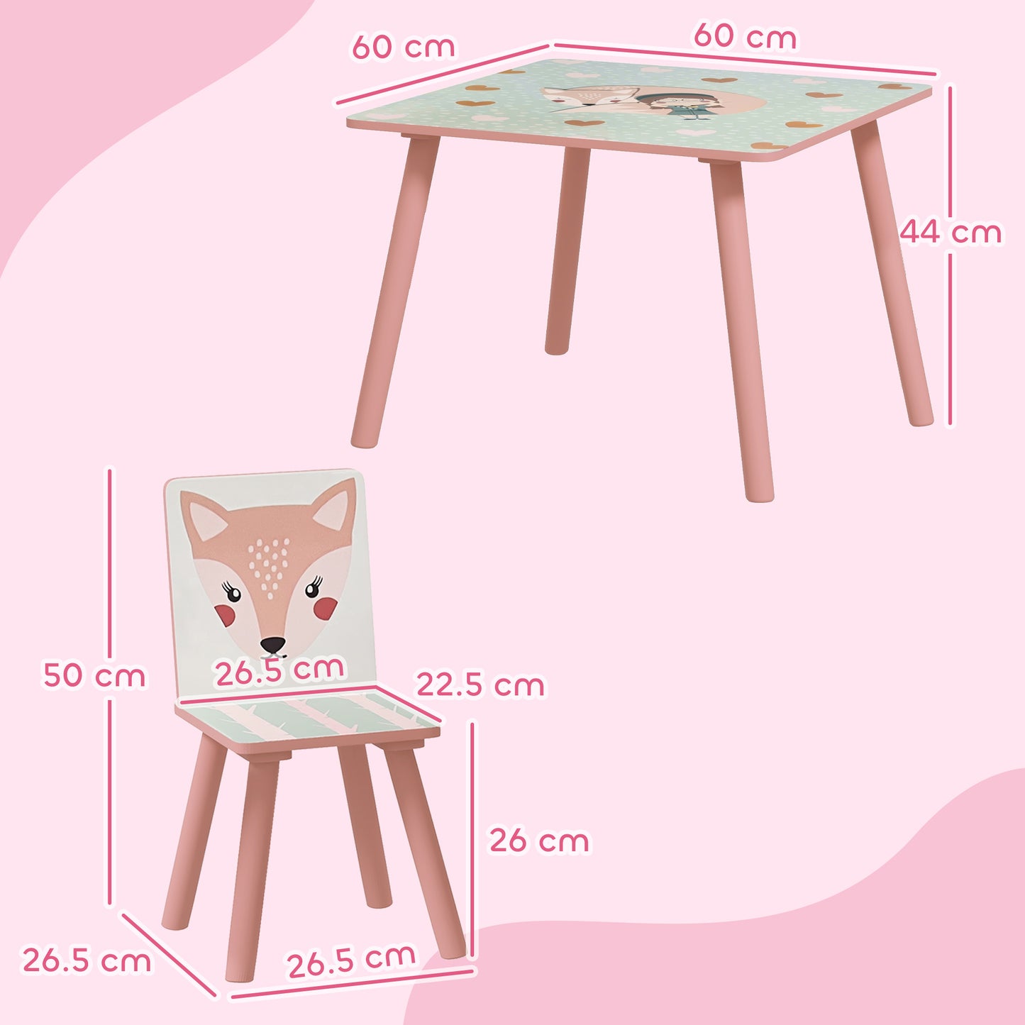 Kids and Table Chairs, Children Desk with Two Chairs