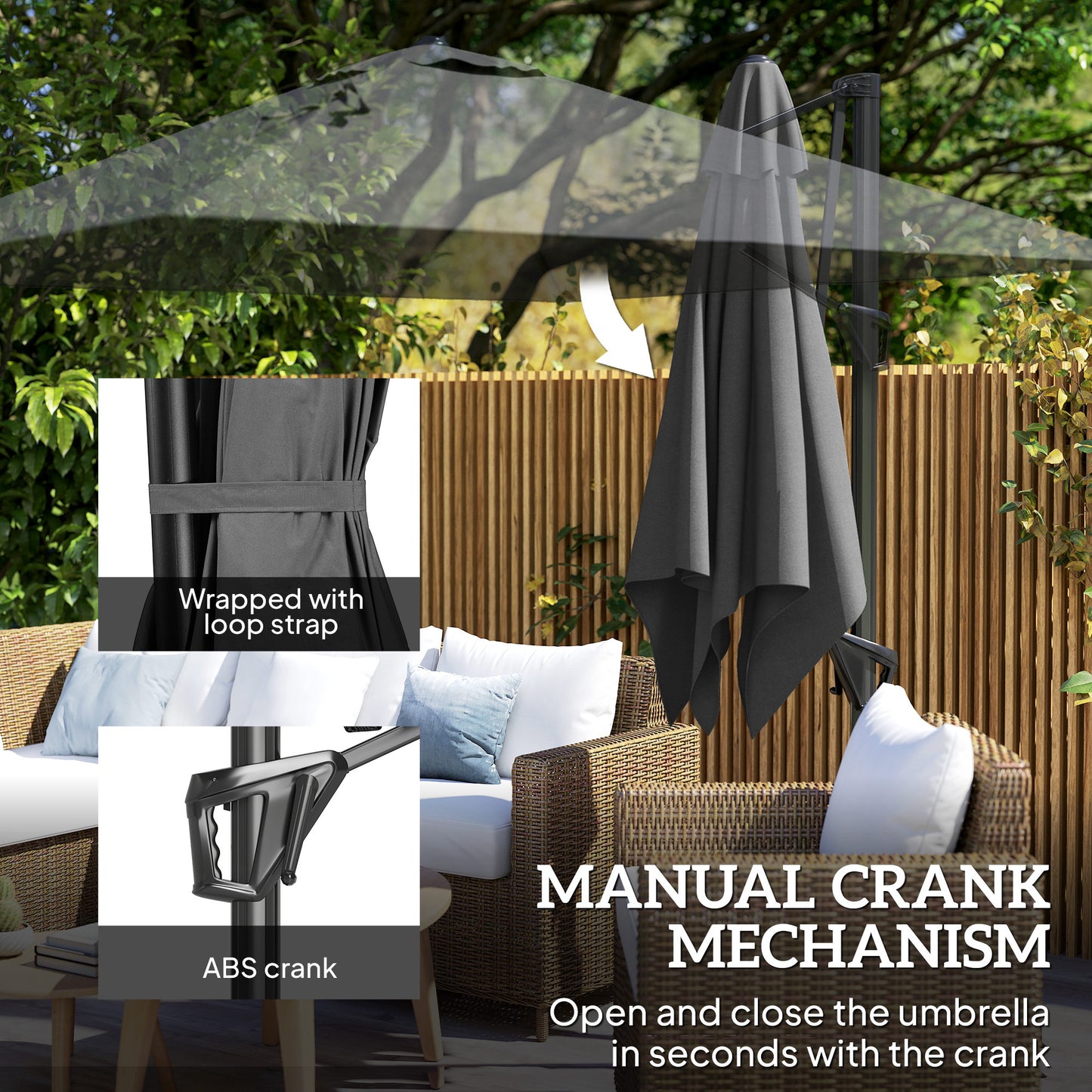 Patio Offset Parasol Umbrella