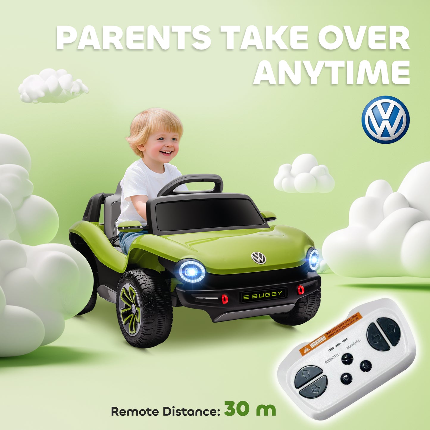 Volkswagen Licensed Kids Electric Car with Remote Control