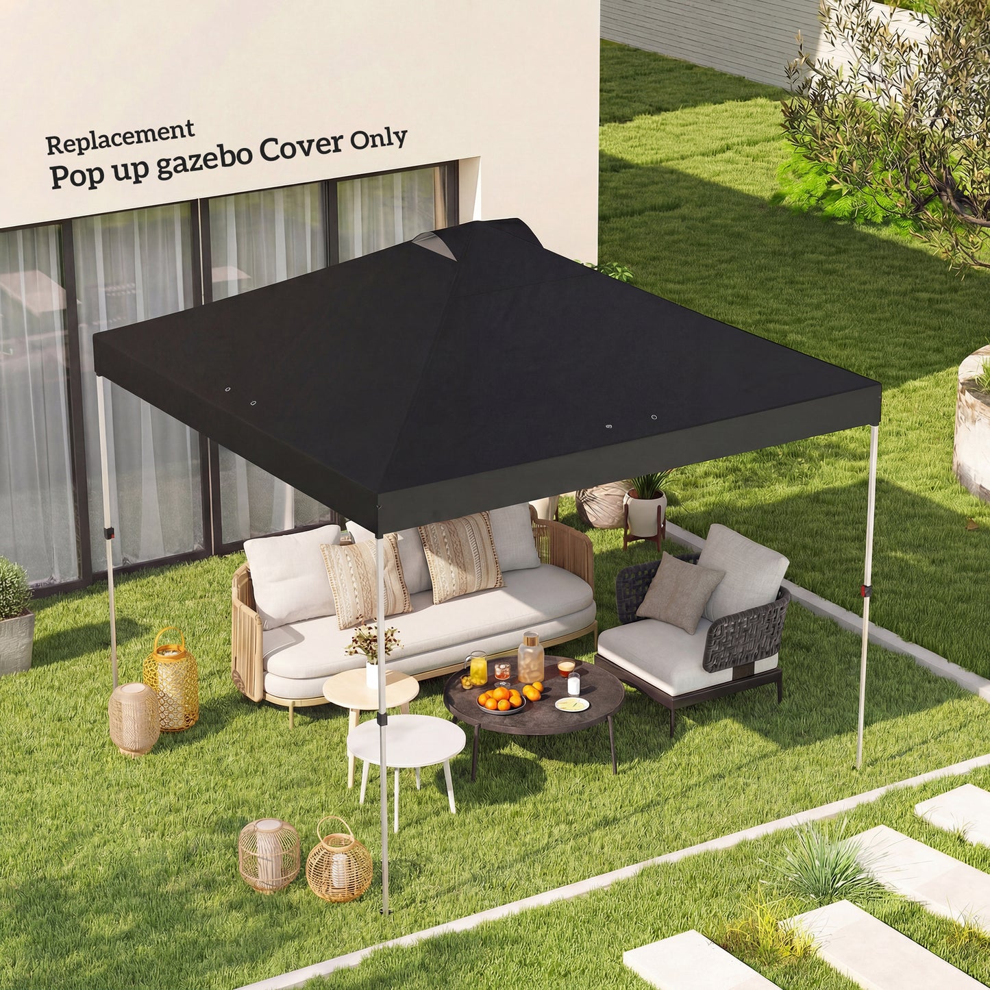 Gazebo Roof Replacement UV50+ Waterproof Pop Up Canopy Cover
