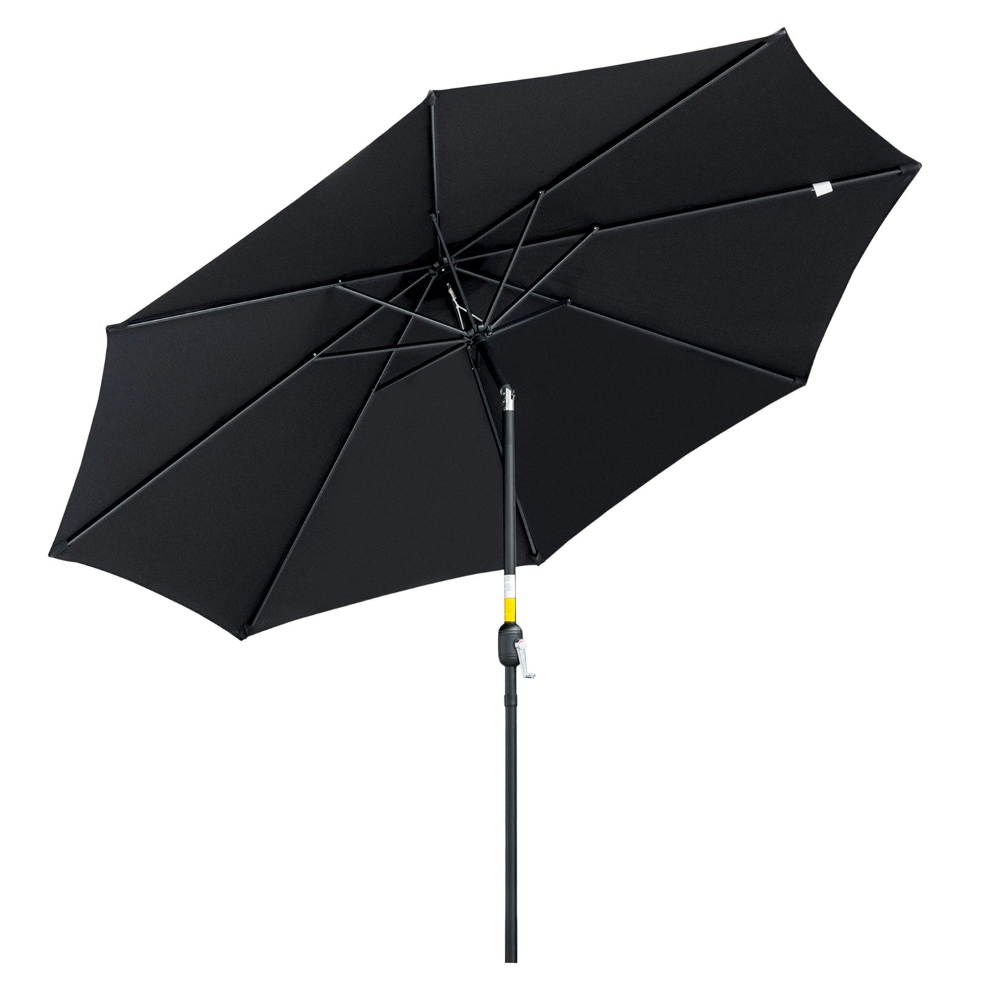 3(m) Tilting Parasol Garden Umbrellas, Outdoor Sun Shade with 8 Ribs