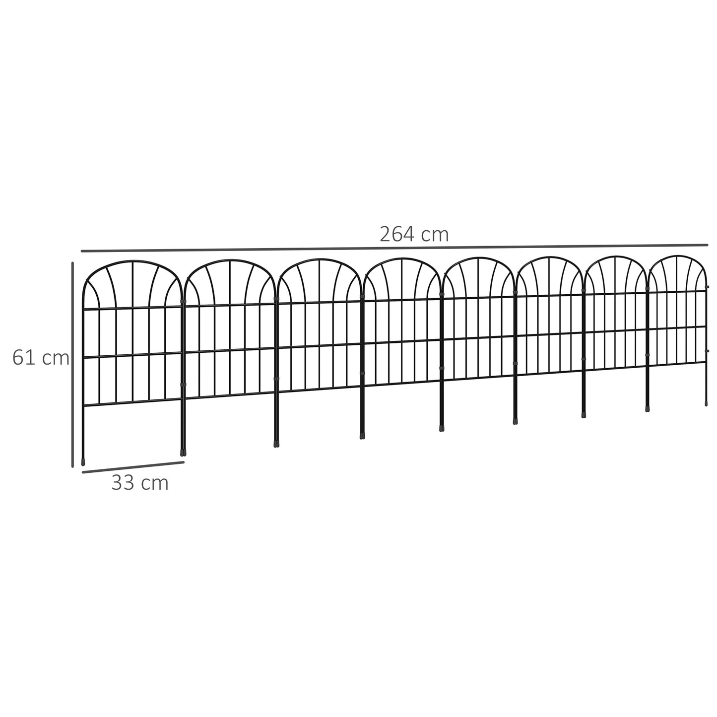 Metal Decorative Outdoor Picket Fence Panels