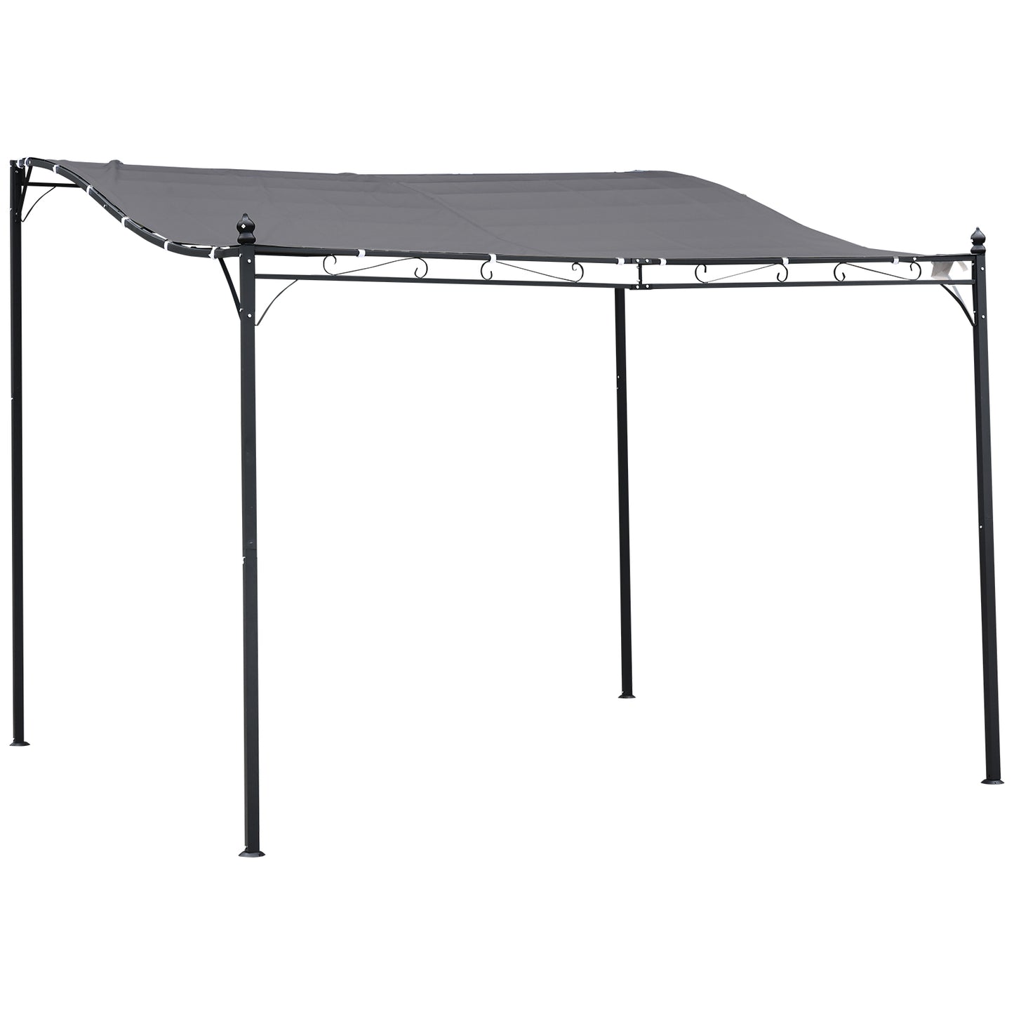 3x3m Metal Pergola with Canopy Garden Awning for Garden Parties
