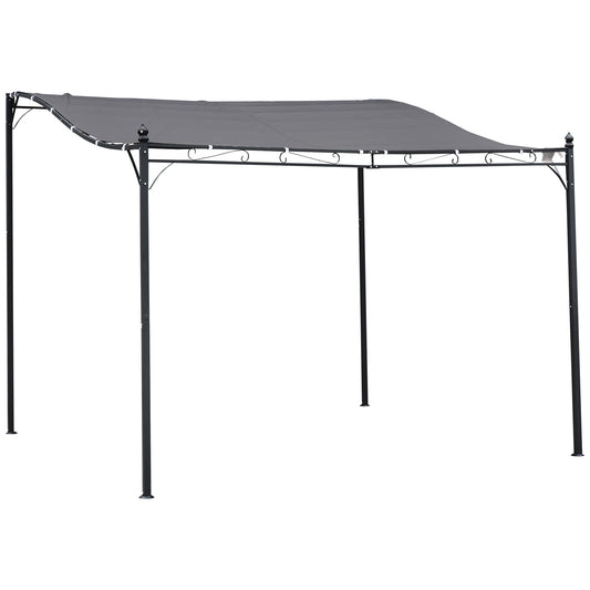 3x3m Metal Pergola with Canopy Garden Awning for Garden Parties