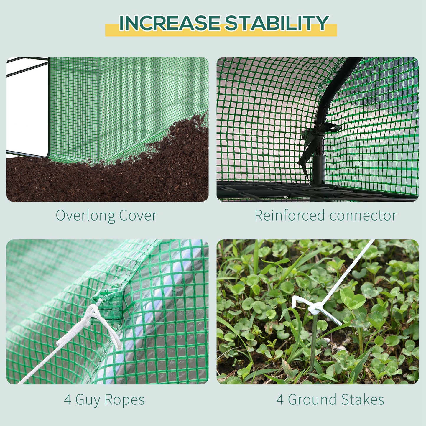Walk-in Greenhouse with 4 Tier 24 Shelves