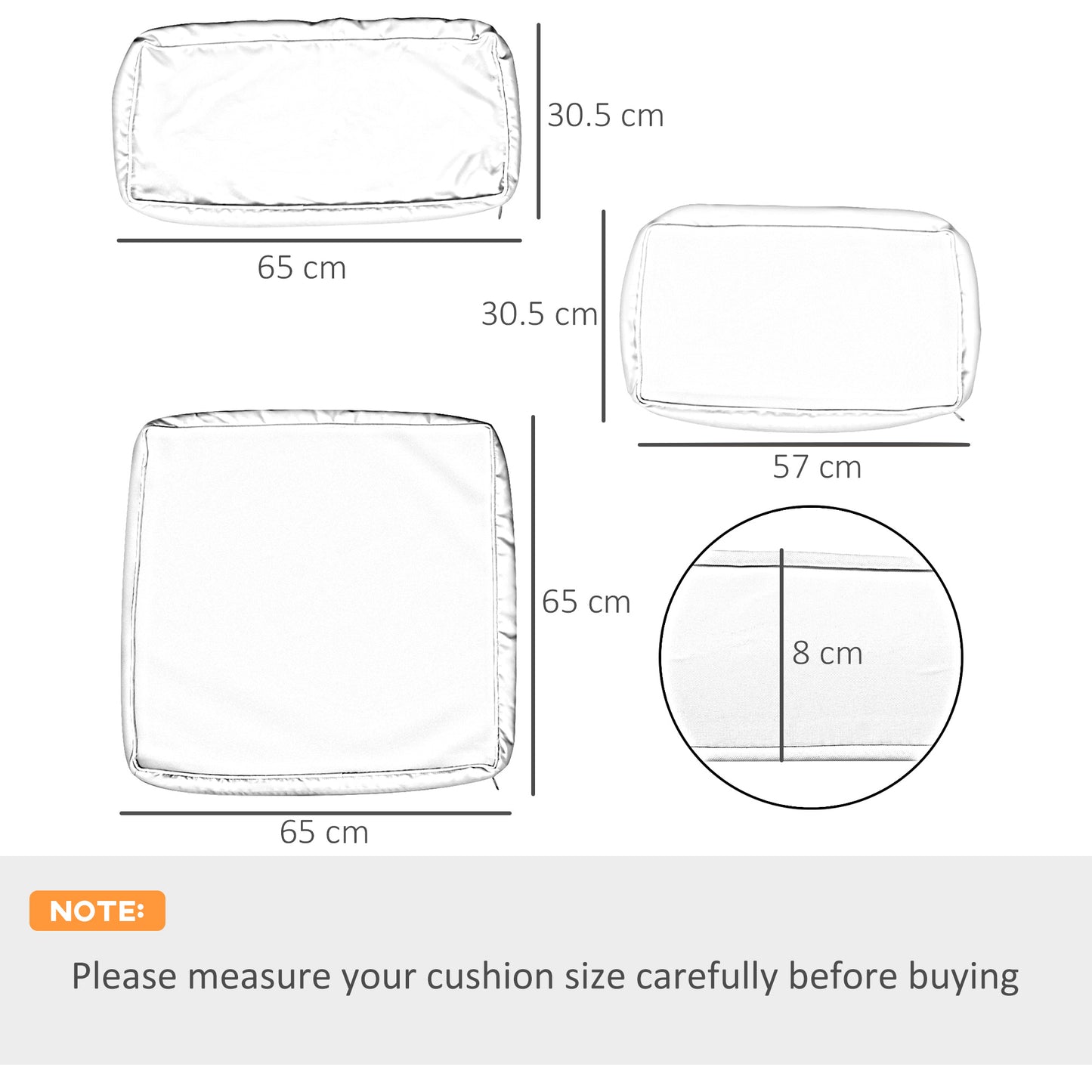 Replacement Cushion Covers for Garden Sofa Set