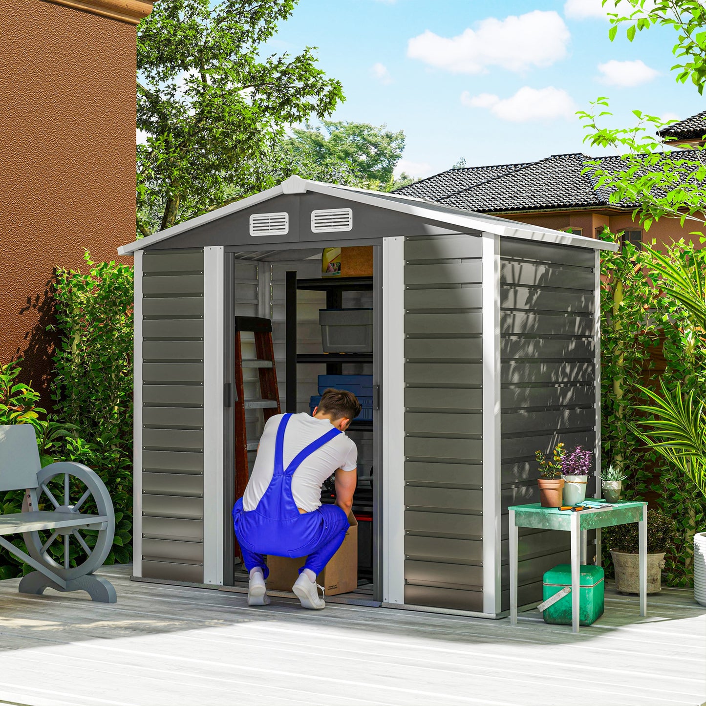 7 x 4ft Garden Shed, Easy to Assemble