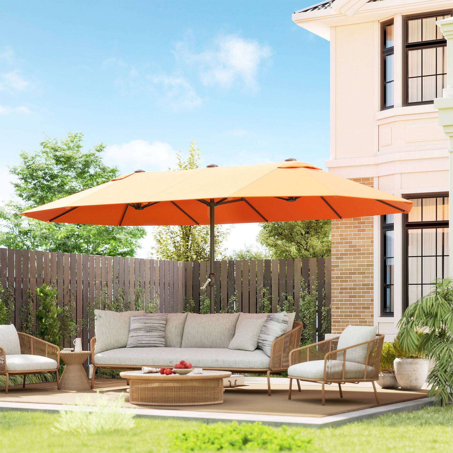 4.6m Double Garden Parasol