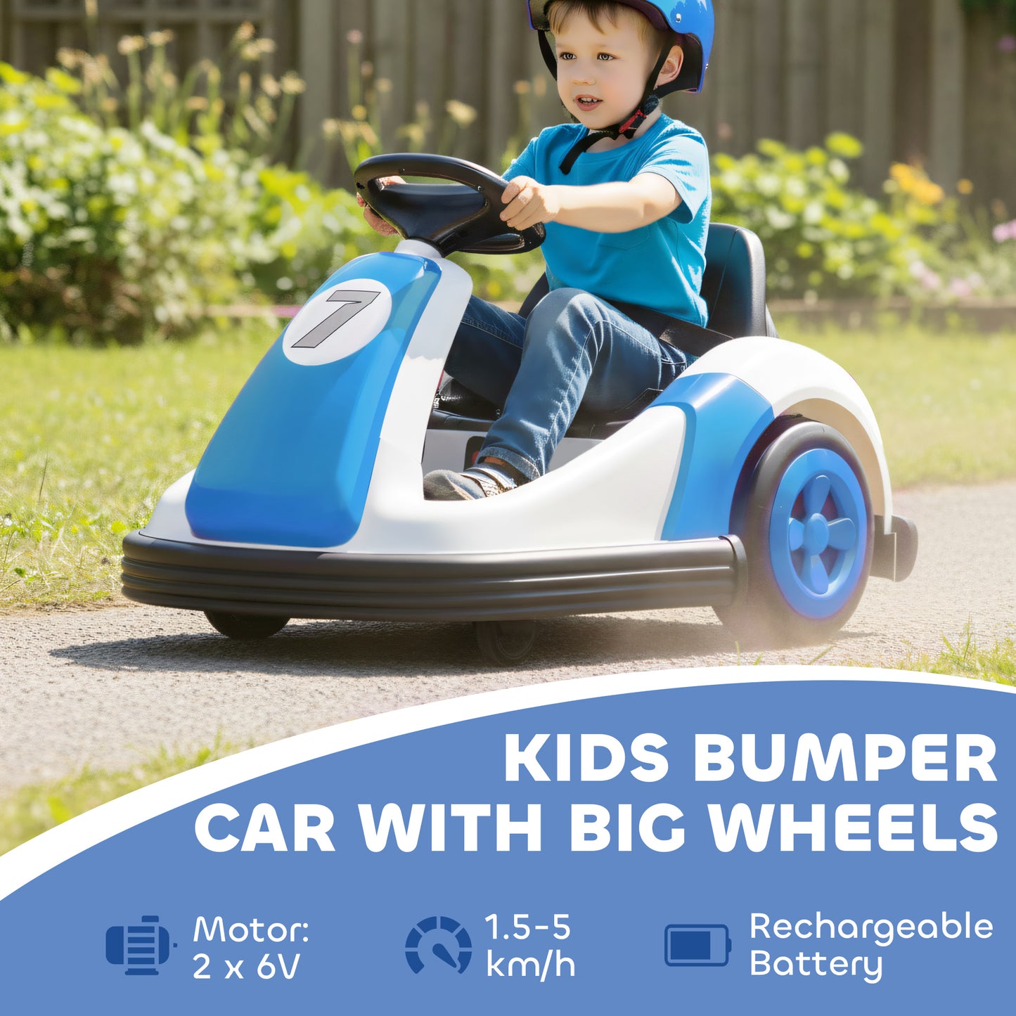 Kids Bumper Car with 360-Degree Rotation