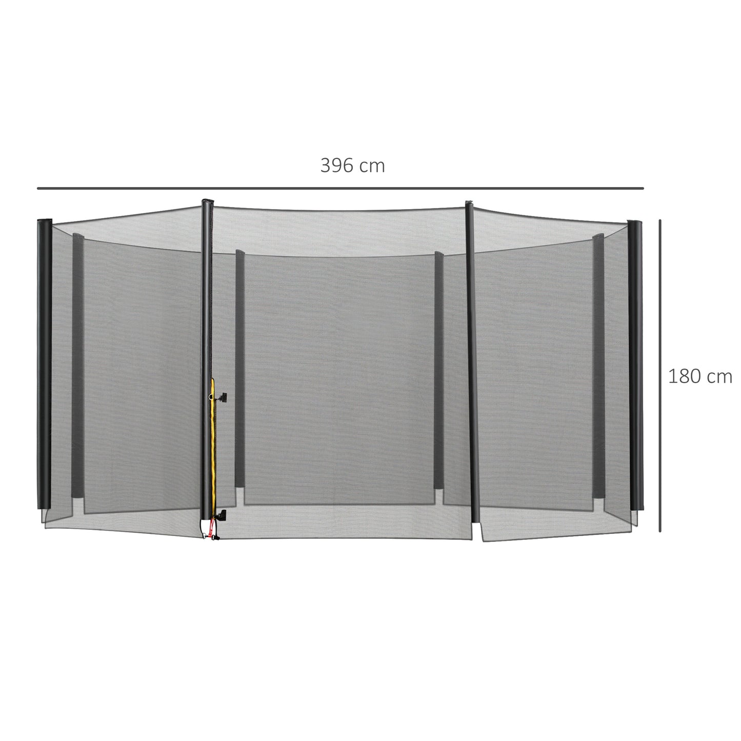 13ft Trampoline Net Replacement Safety Net Enclosure Net Spare w/ 8