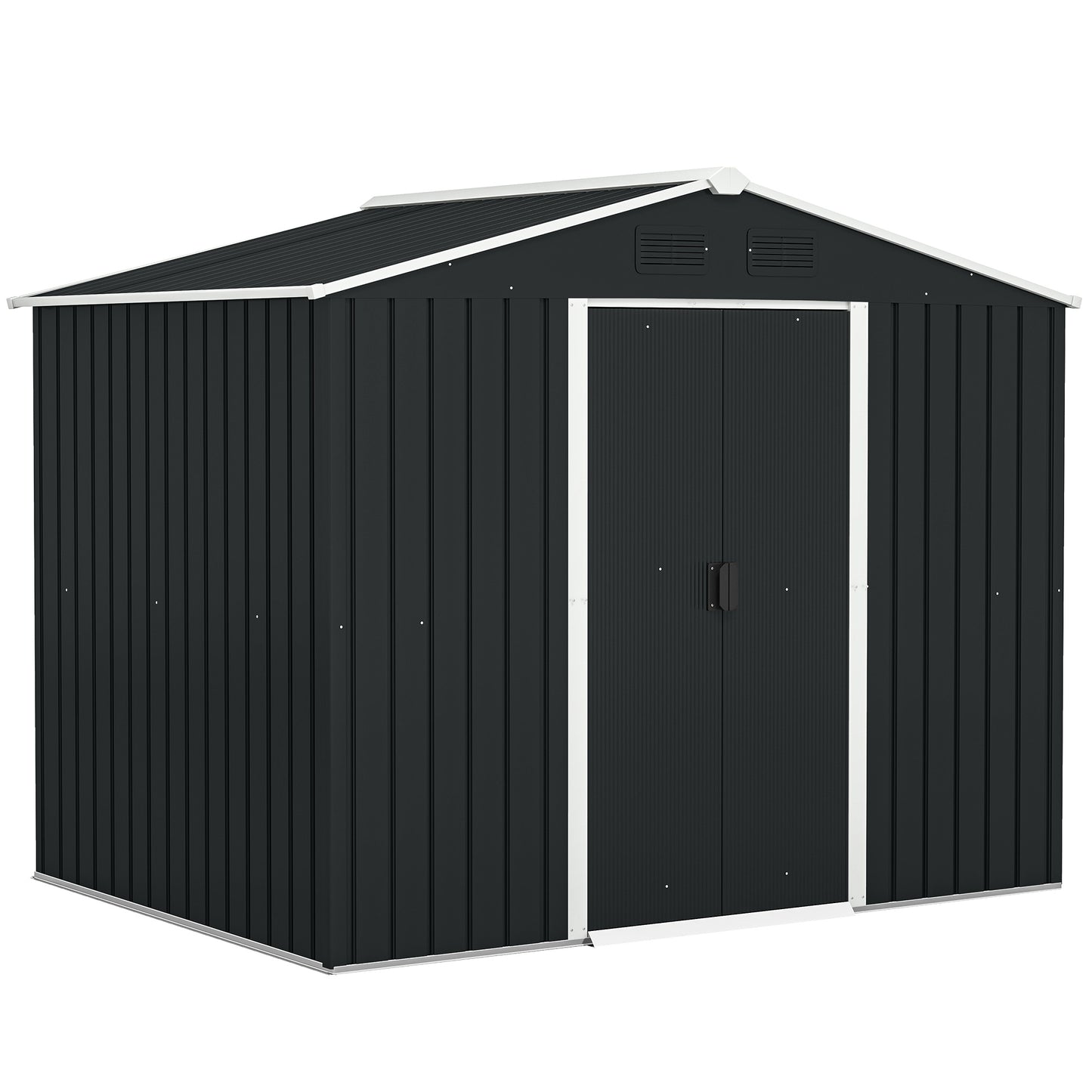 7.7 x 5.7ft Metal Garden Shed