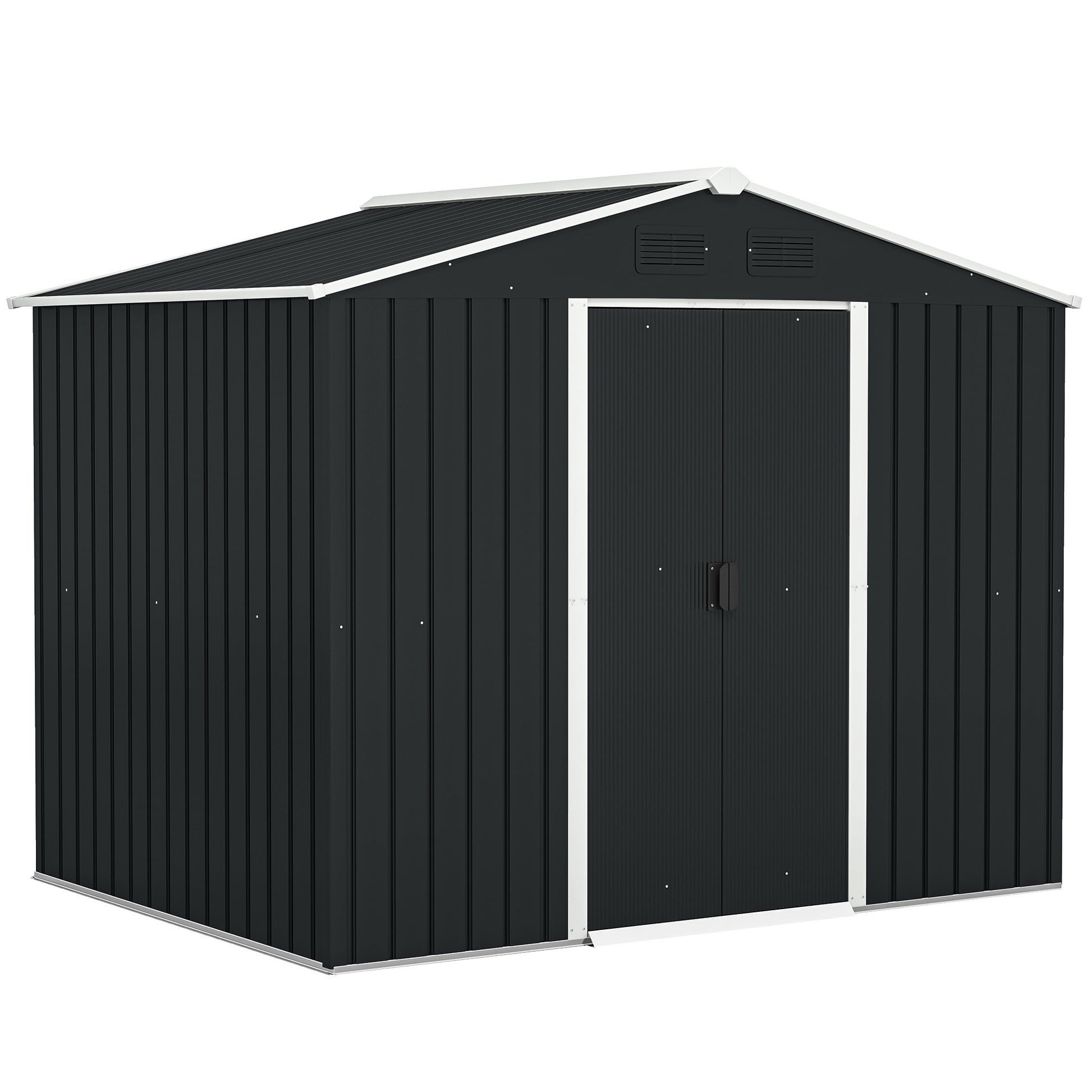7.7 x 5.7ft Metal Garden Shed
