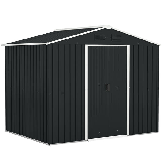 7.7 x 5.7ft Metal Garden Shed