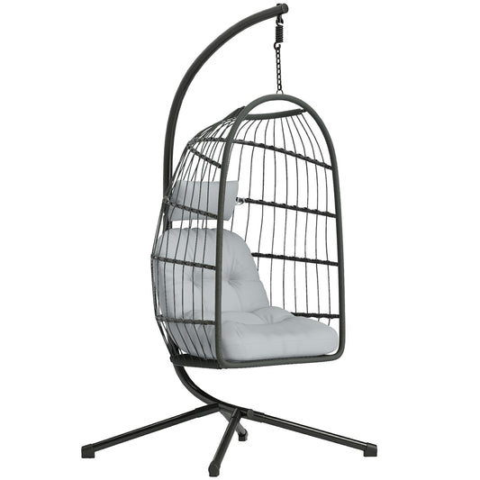 Hanging Egg Chair, Indoor Outdoor Hammock Swing Chair with Stand (1)