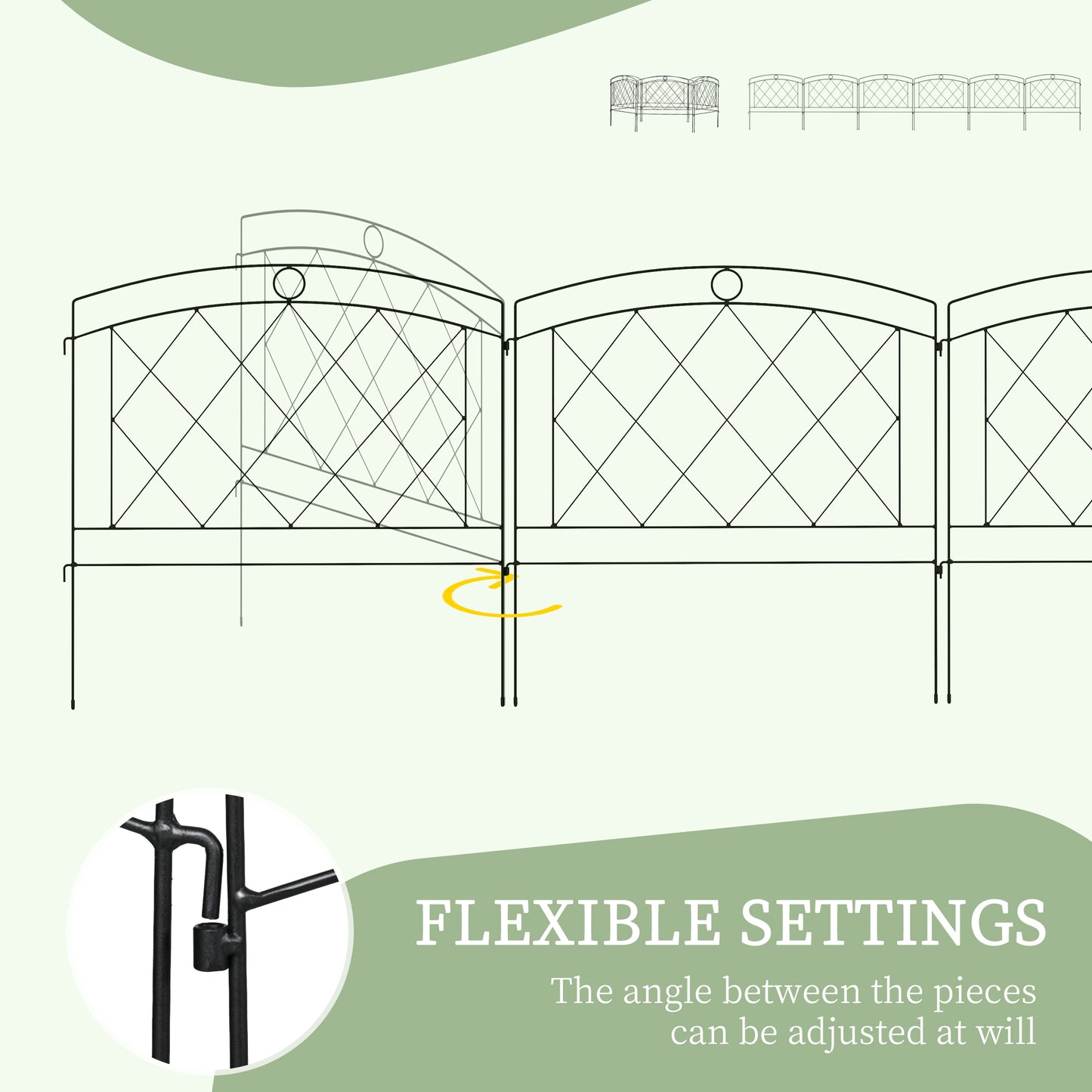 Metal Decorative Outdoor Picket Fence Panels