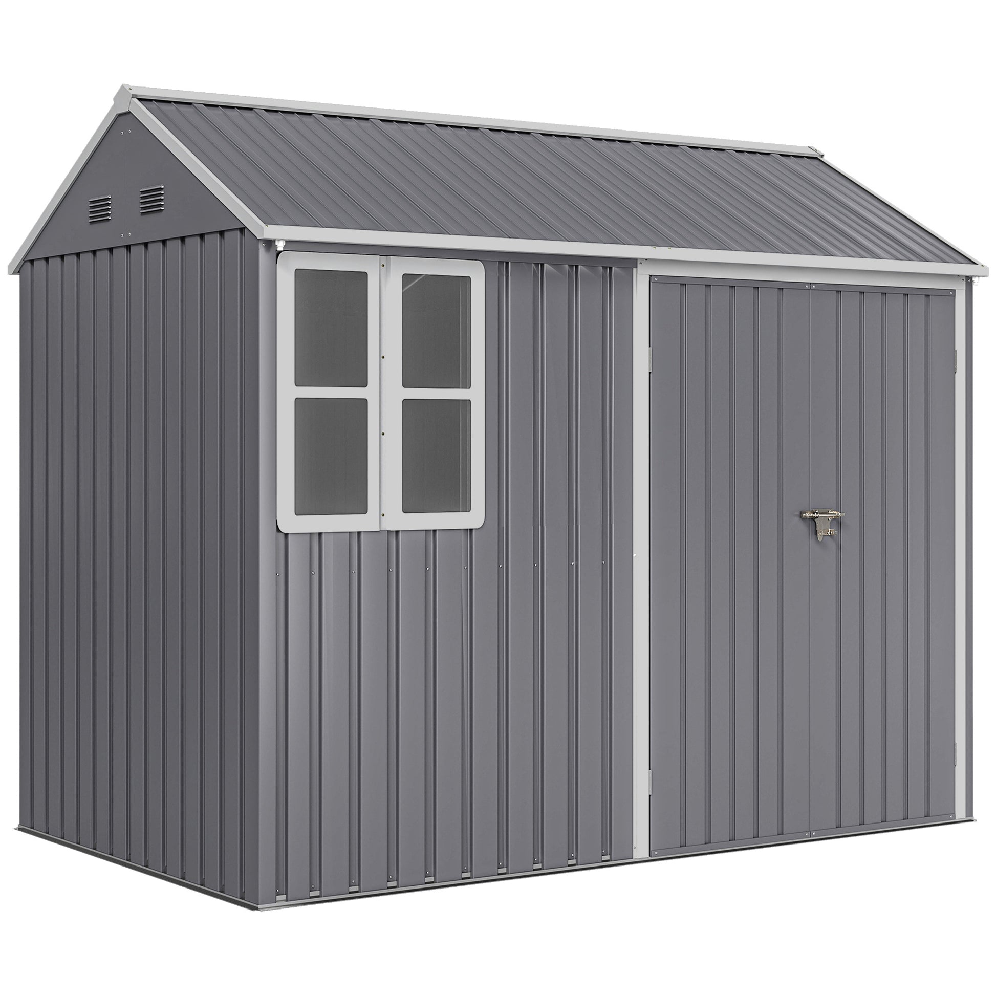 8 x 6 ft Galvanised Garden Shed