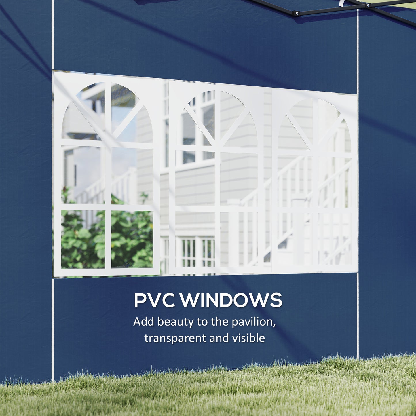 Set of Two 3 x 3(m) Gazebo Frame Replacement Walls