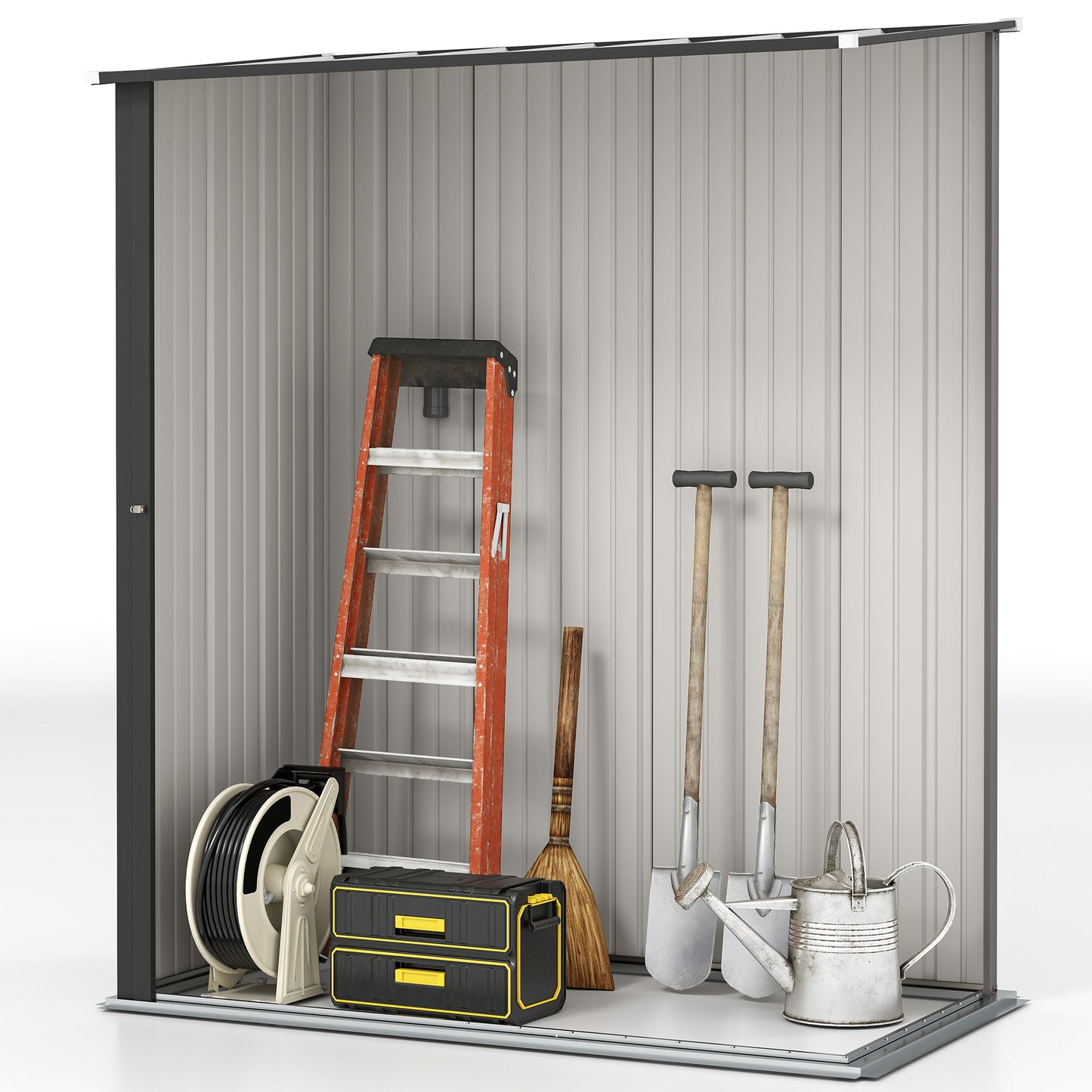 5.3 x 3.1ft Corrugated Steel Garden Shed