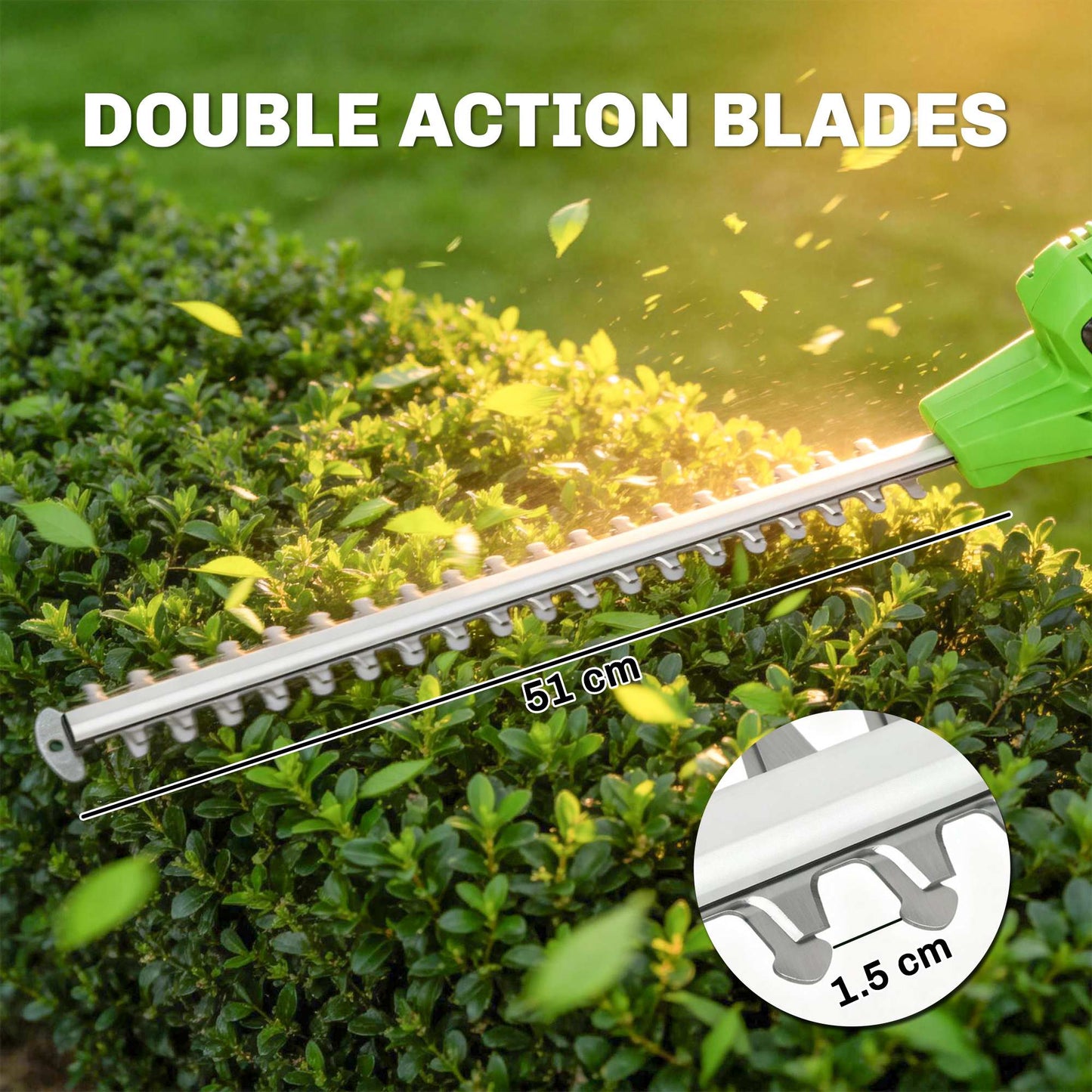2.6m Corded Extendable Hedge Trimmer with 90° Adjustable Head