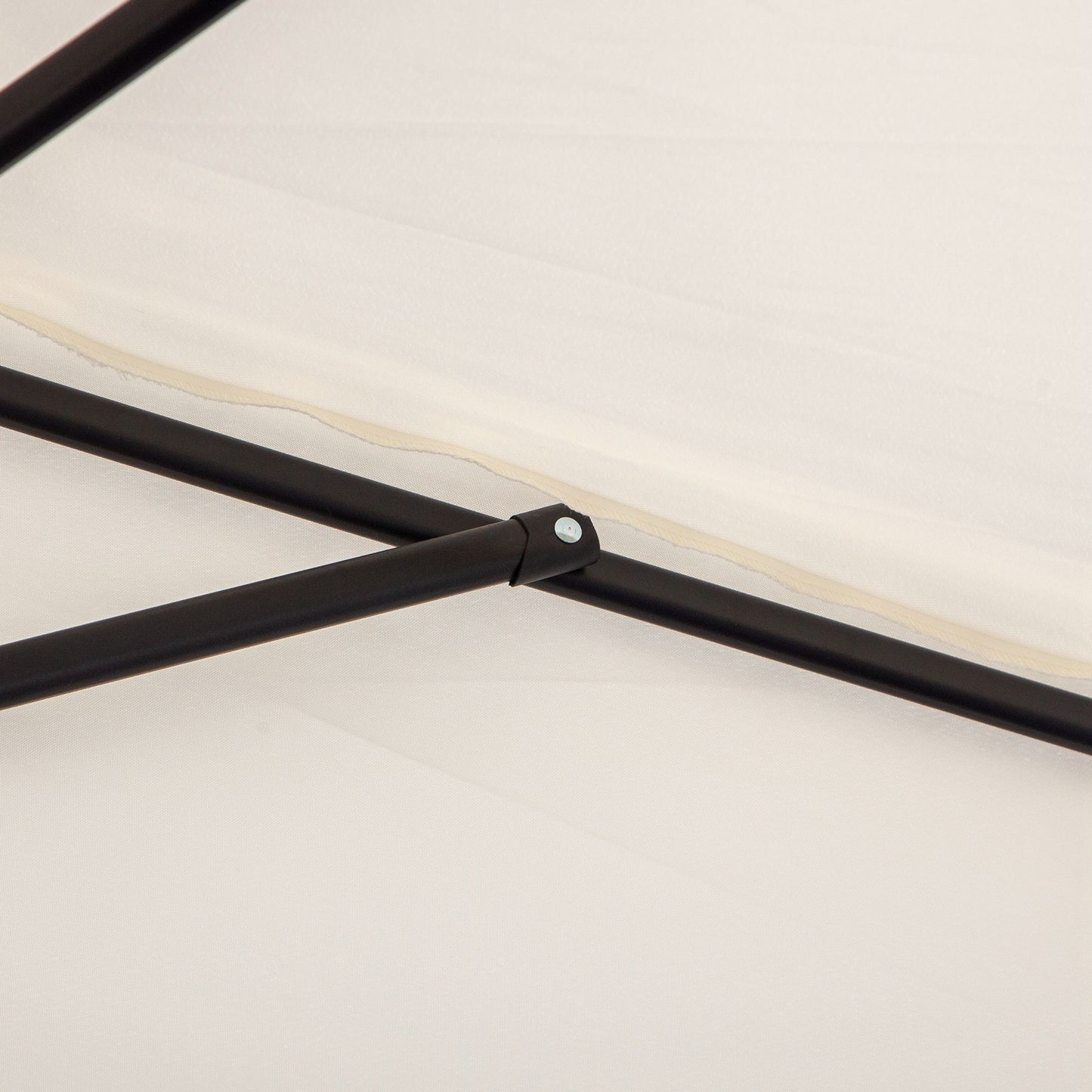 3(m) Half Parasol, Semi Round Umbrella with Metal Frame