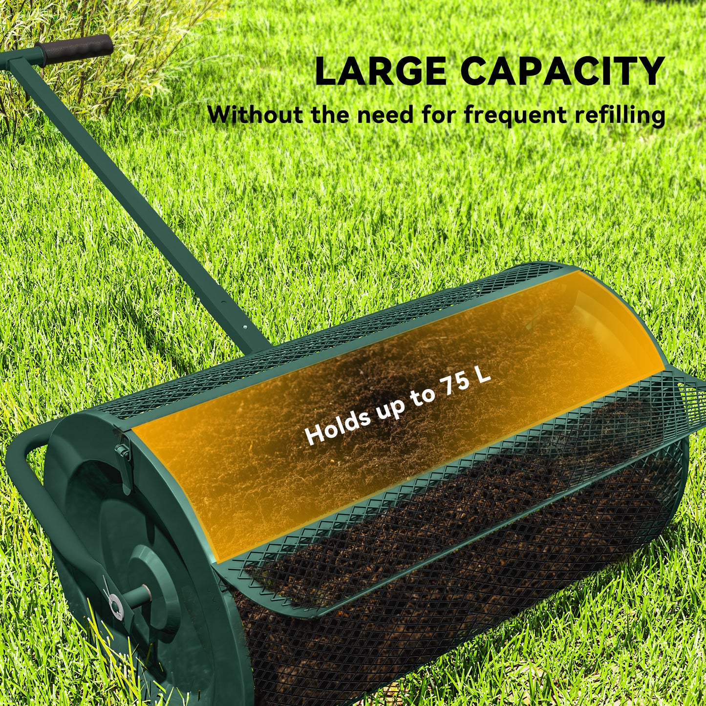 Compost Spreader, 24" Peat Moss Spreader