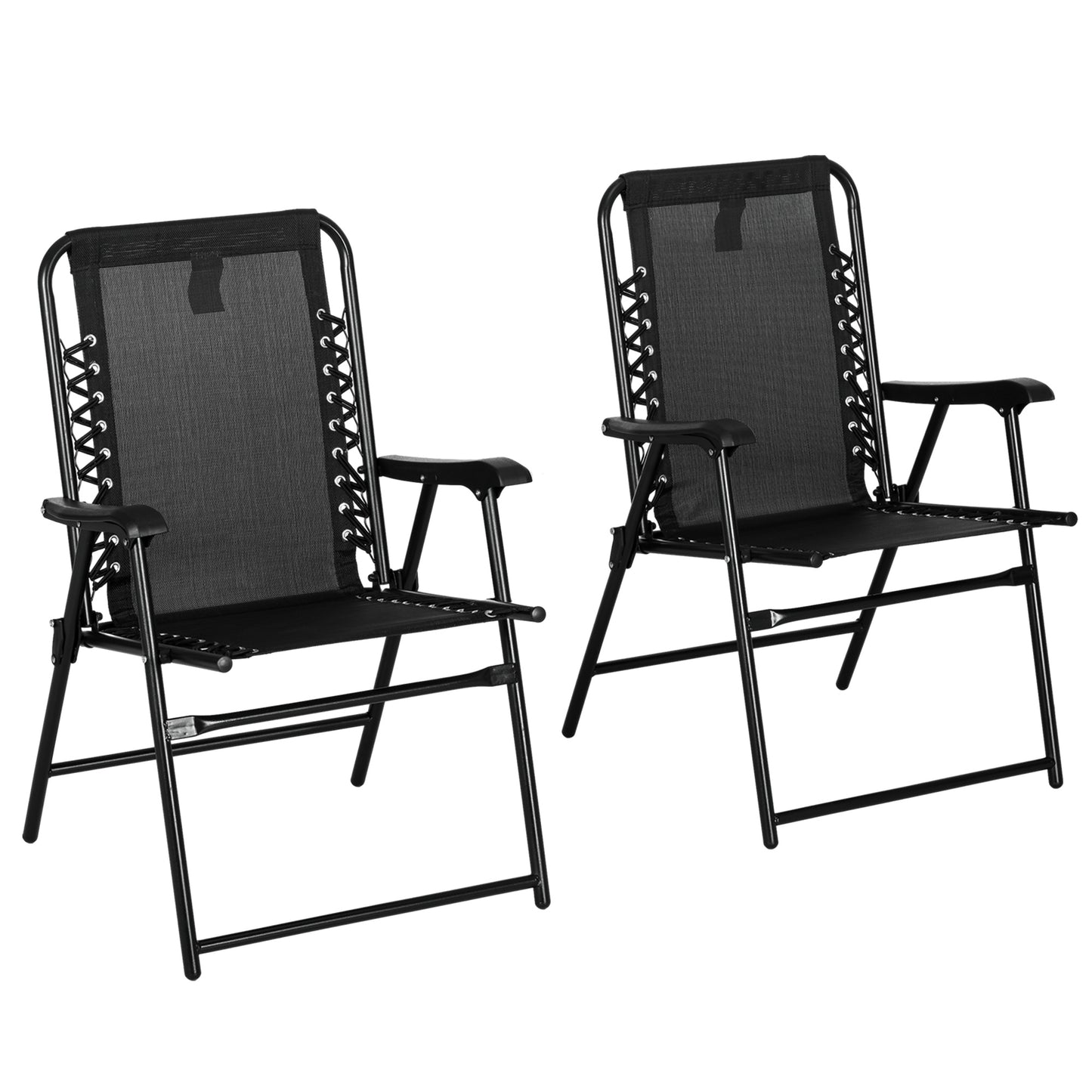 2 Pcs Patio Folding Chair Set