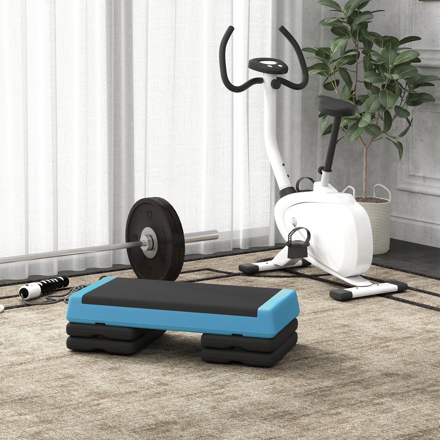 Adjustable Fitness Stepper, with Non-Slip Surface, for Home, Gym