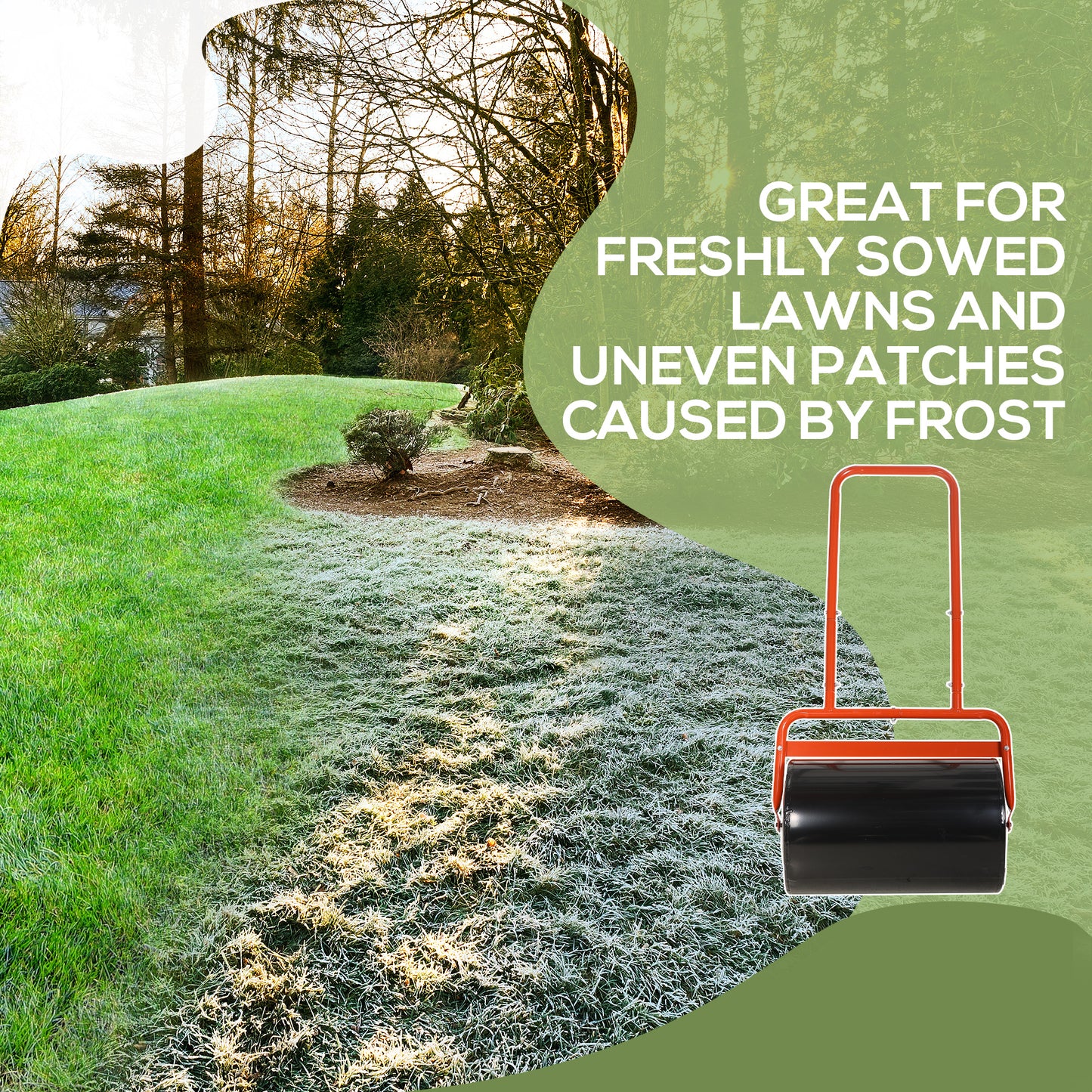 38L Fillable Cylinder Steel Lawn Roller