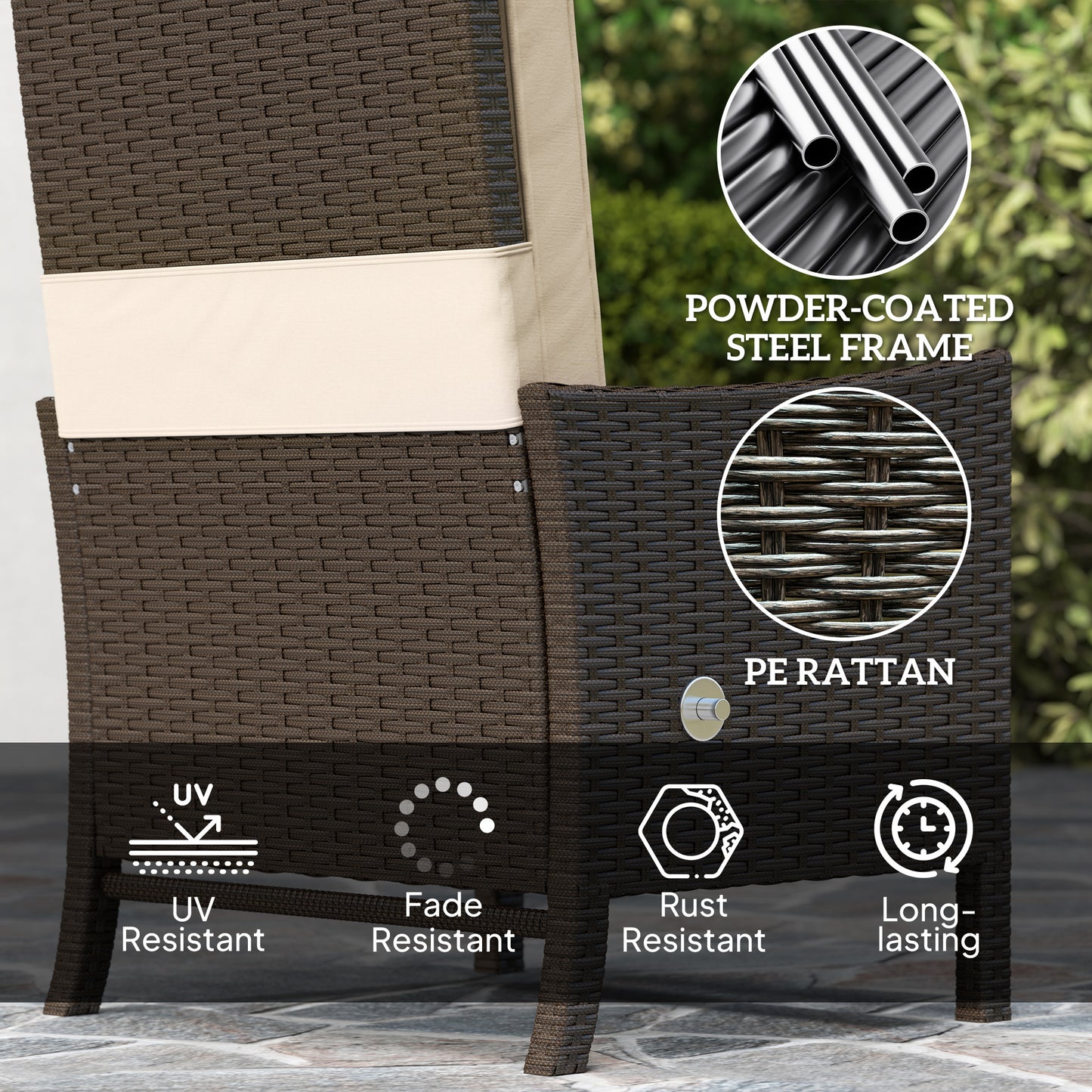 5 Piece Rattan Garden Furniture Set