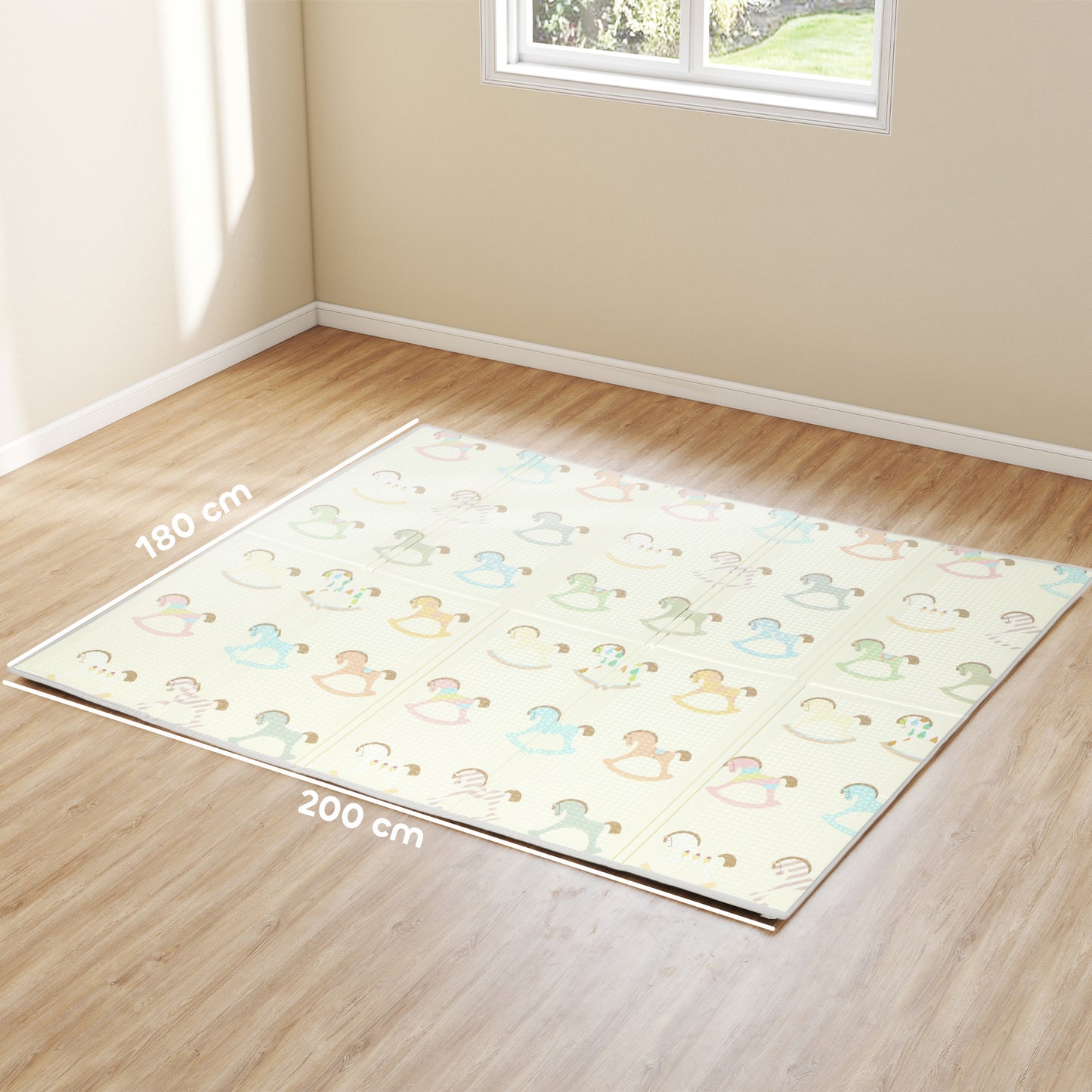 Foldable Double-Sided Baby Play Mat, for Toddlers, Bedrooms