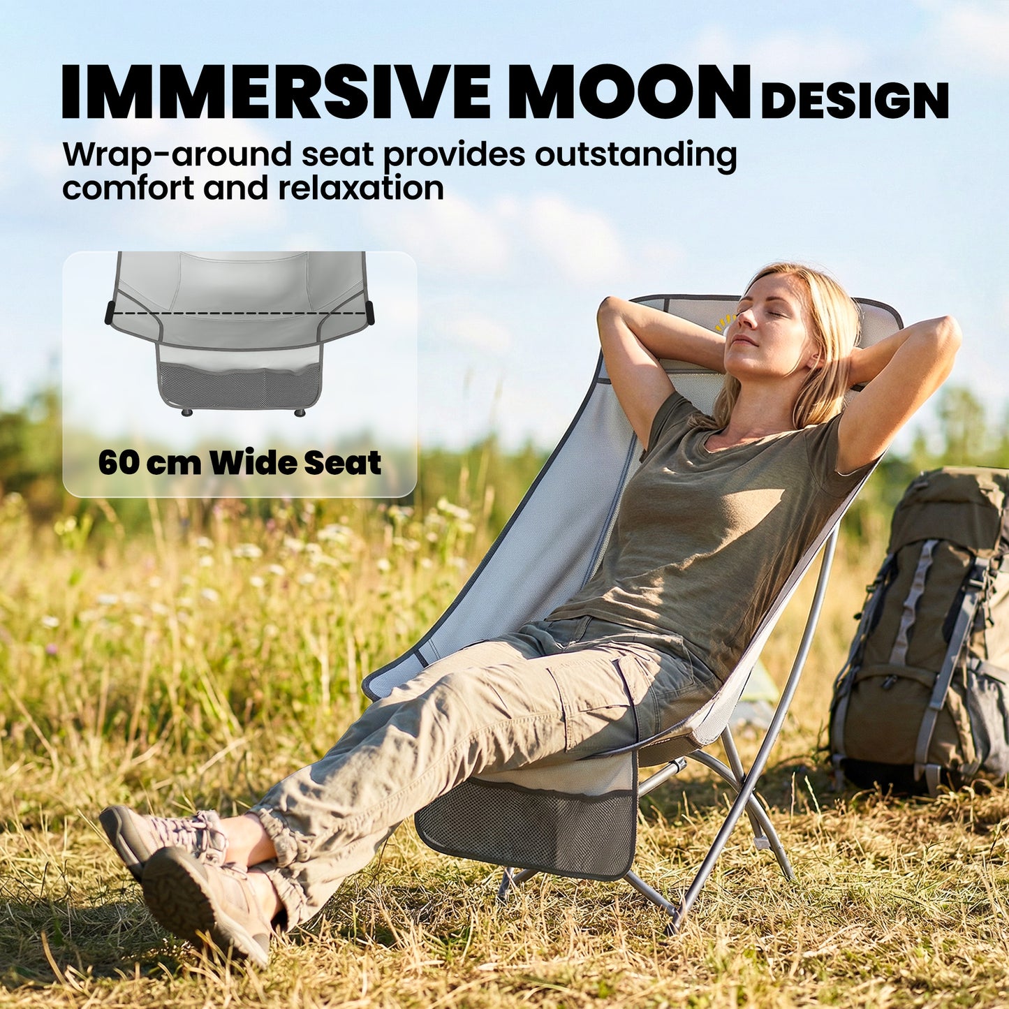 Camping Chair for Adults Heavy Duty Folding Camp Chair