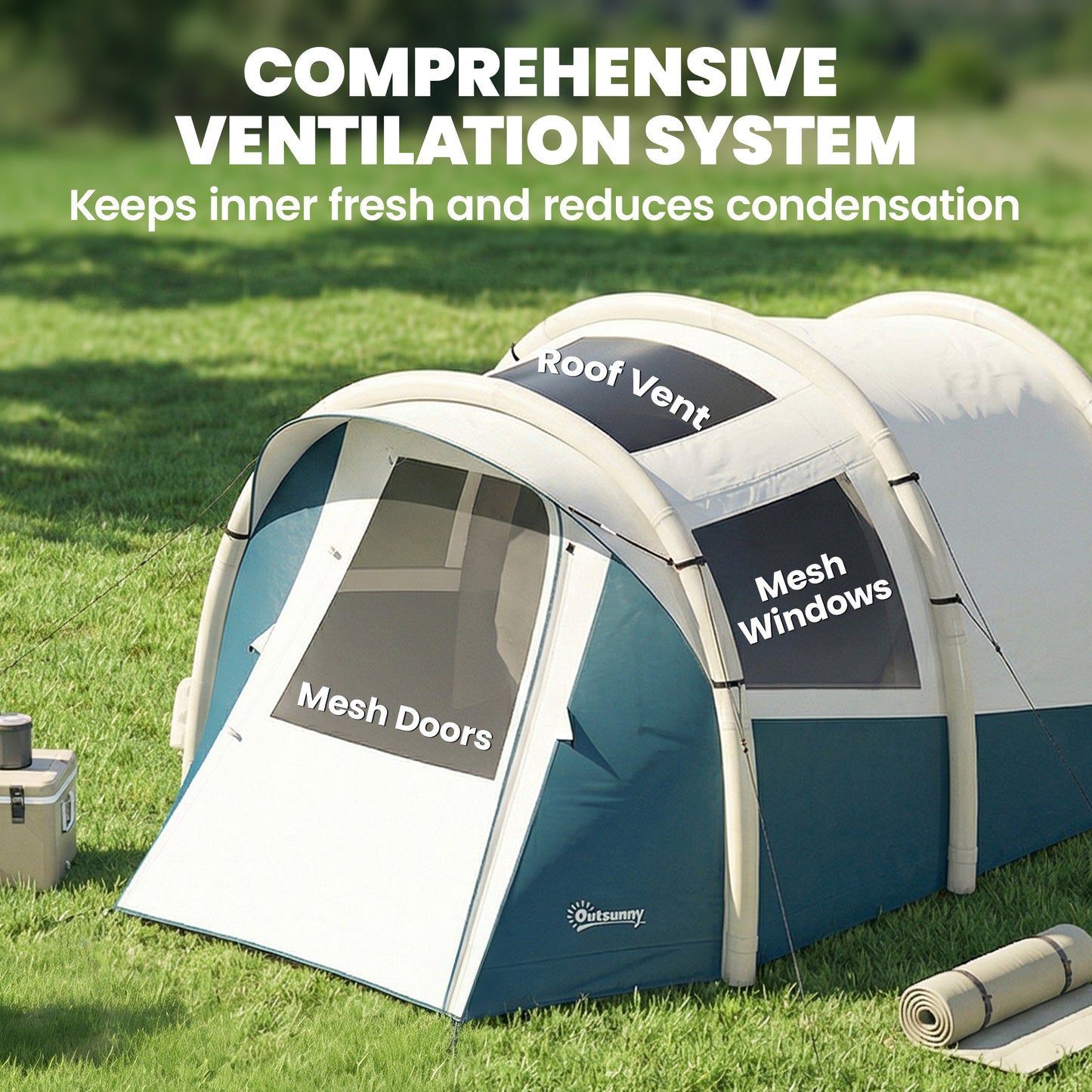Inflatable Camping Tent w/ Air Pump
