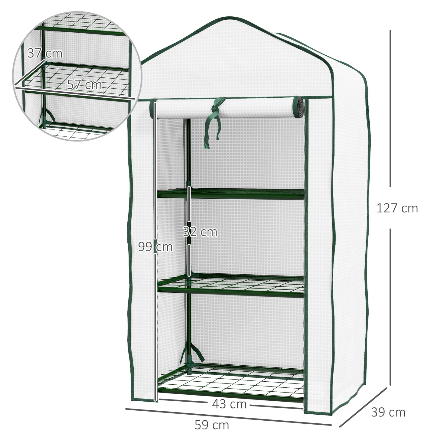 Three-Tier Mini Greenhouse