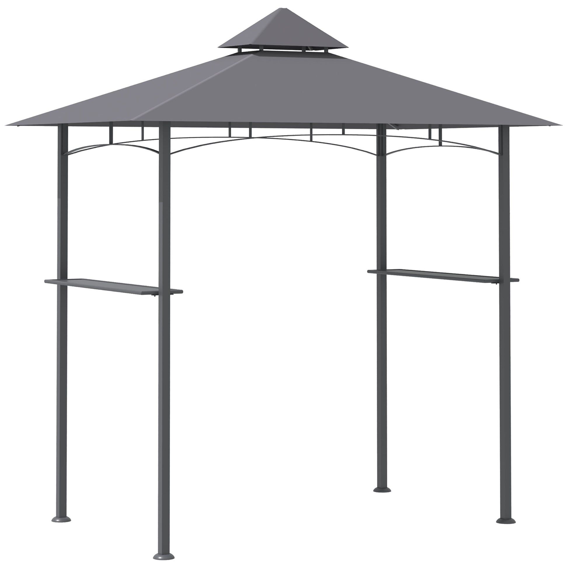 2.5M (8ft) New Double-Tier BBQ Gazebo Grill Canopy Barbecue Tent