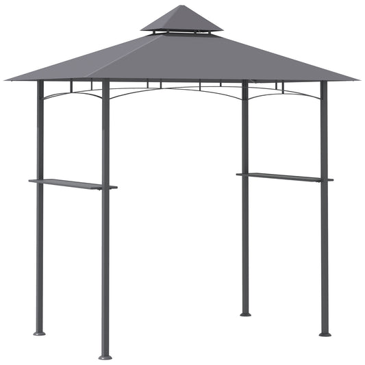 2.5M (8ft) New Double-Tier BBQ Gazebo Grill Canopy Barbecue Tent