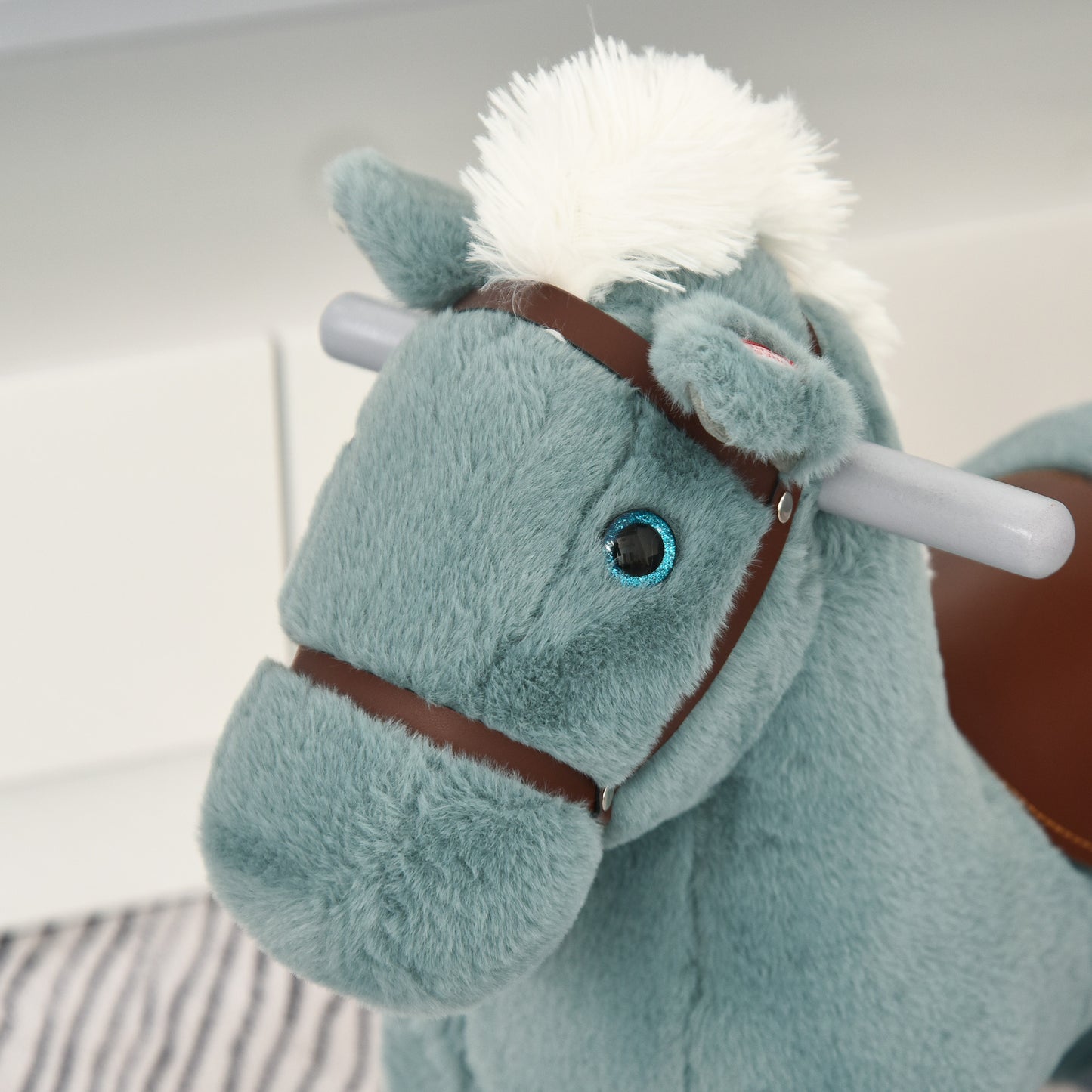 Kids Plush Ride-On Rocking Horse Toy Rocker