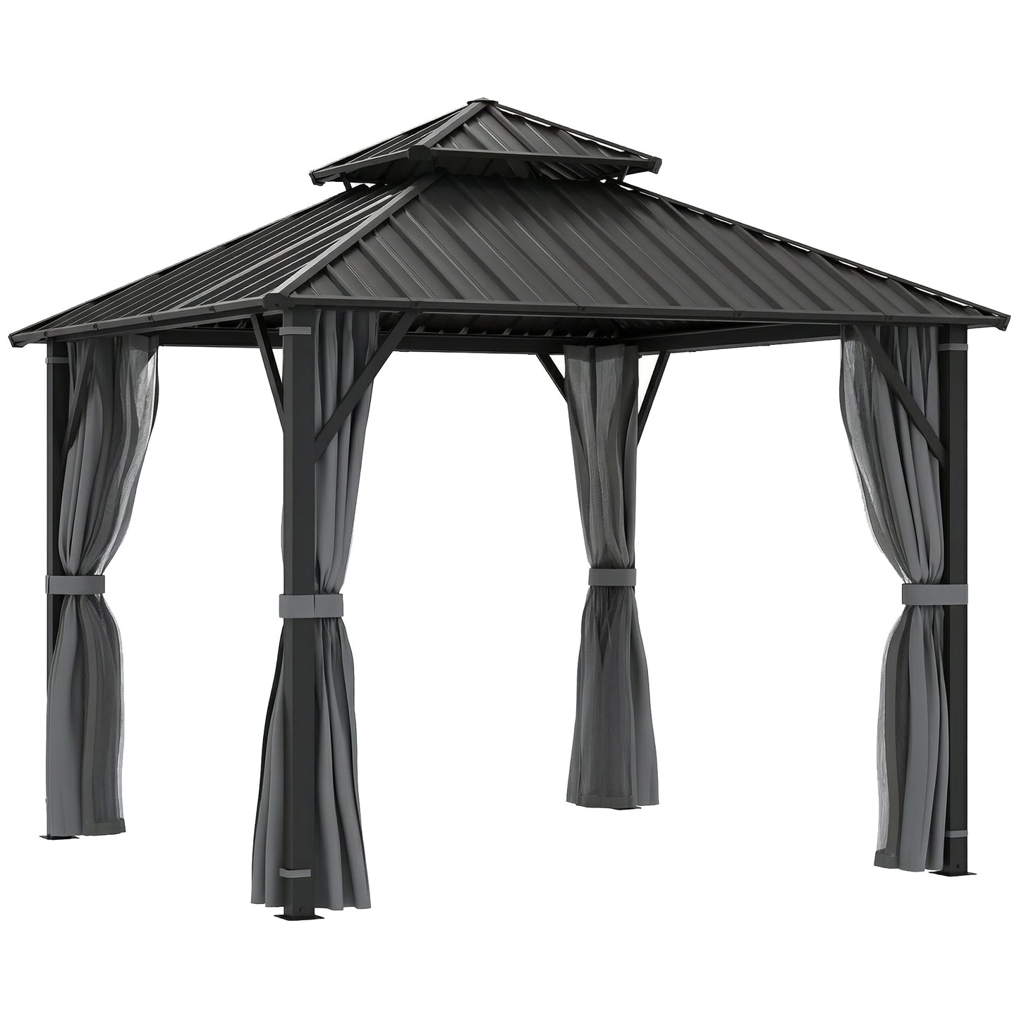 3 x 3(m) Hardtop Gazebo Canopy with Metal Roof