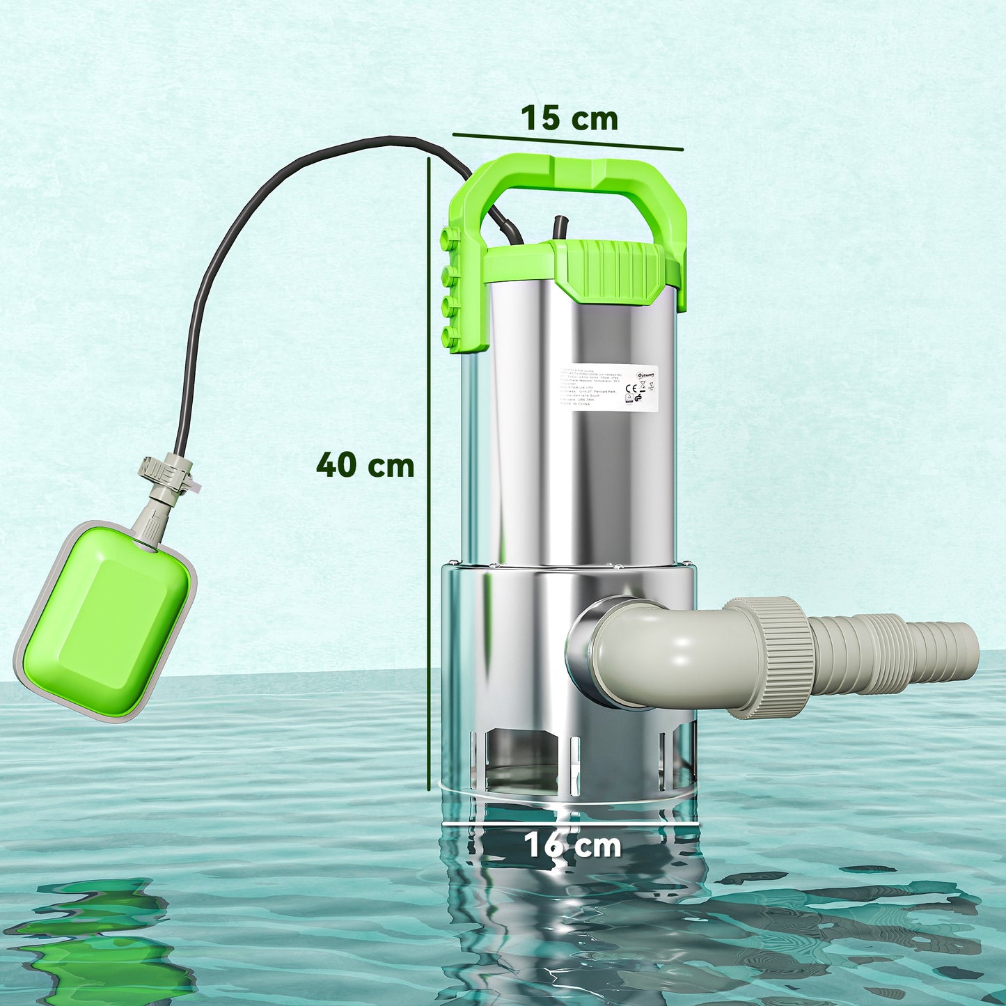 1100W Submersible Water Pump for Dirty/Clean Water