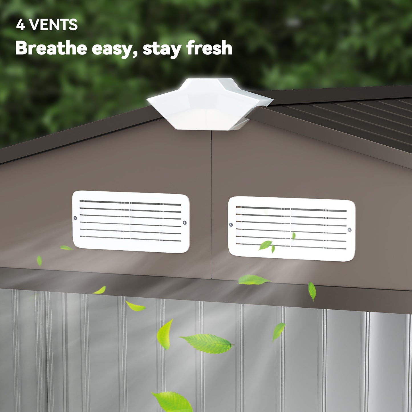7 x 4ft Metal Garden Shed, Outdoor Storage Tool House (1)