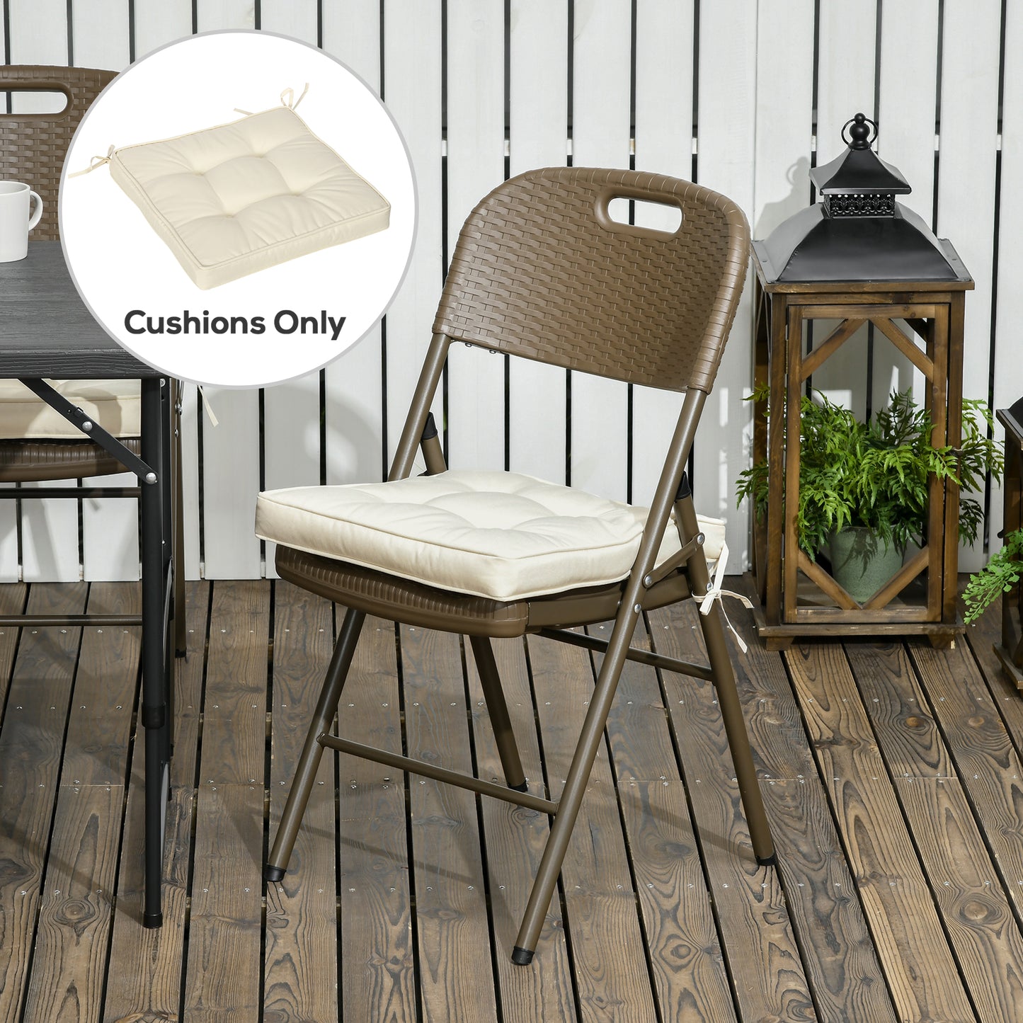 Garden Seat Cushion with Ties