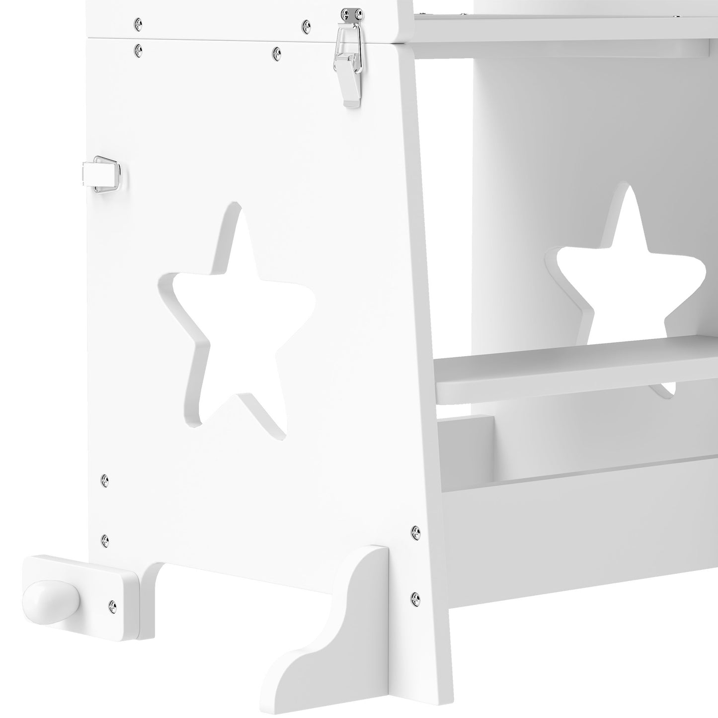 2-in-1 Toddler Step Stool with Safety Rail for Kitchen, Bathroom