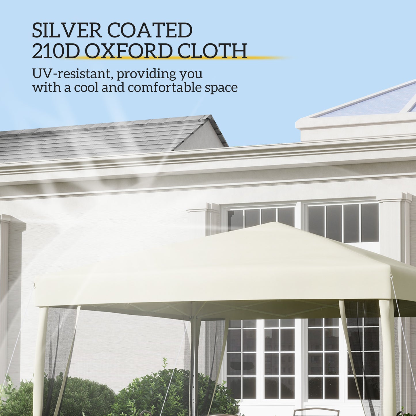 3 x 3(m) Pop Up Gazebo with 4 Mesh Sides and Carry Bag