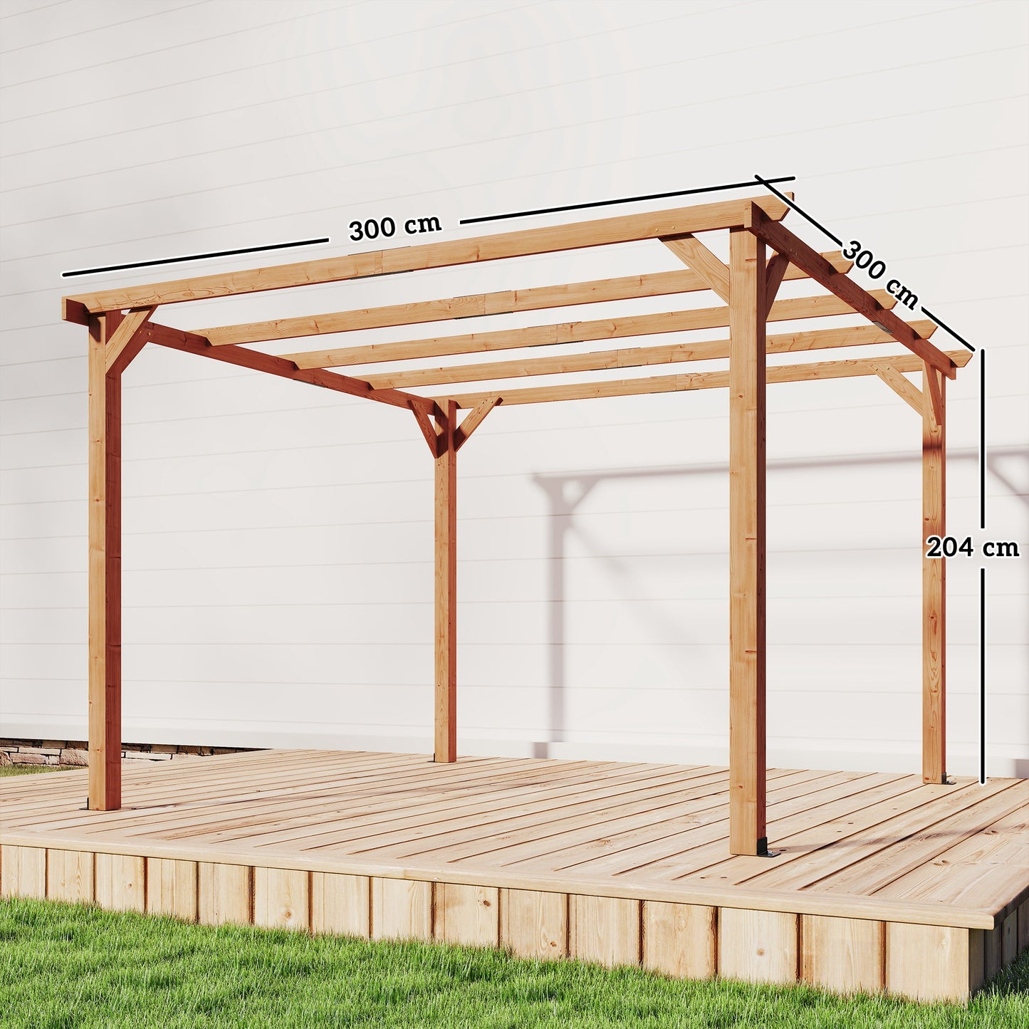 3 x 3 m Wooden Pergola Kit