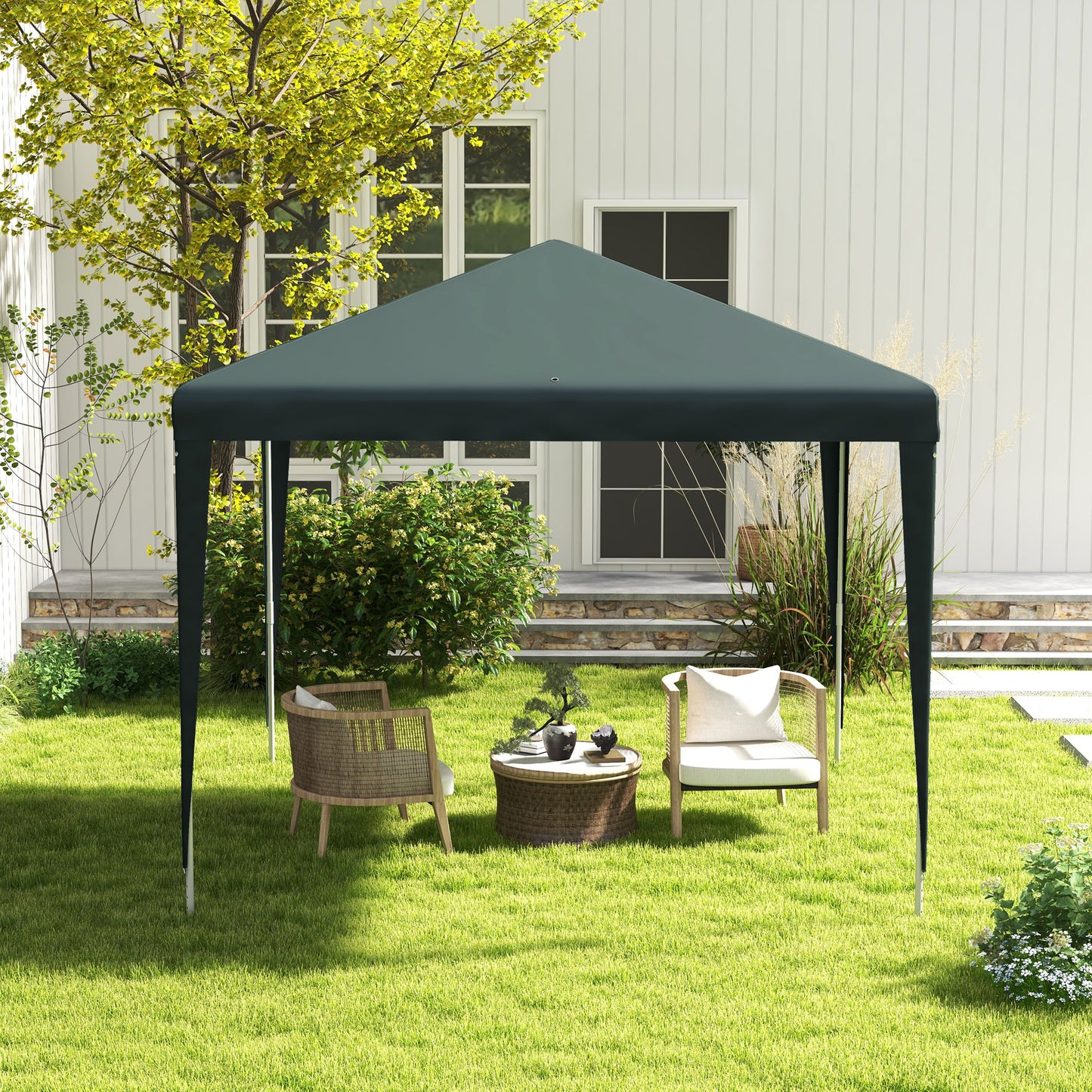 2.7m x 2.7m Garden Gazebo Marquee Party Tent Wedding Canopy