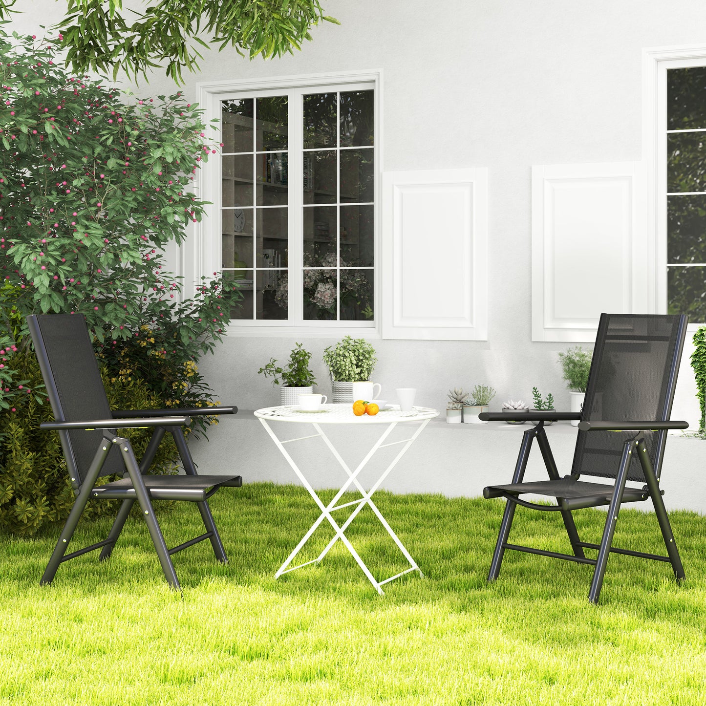 Set of 2 Folding Garden Chairs