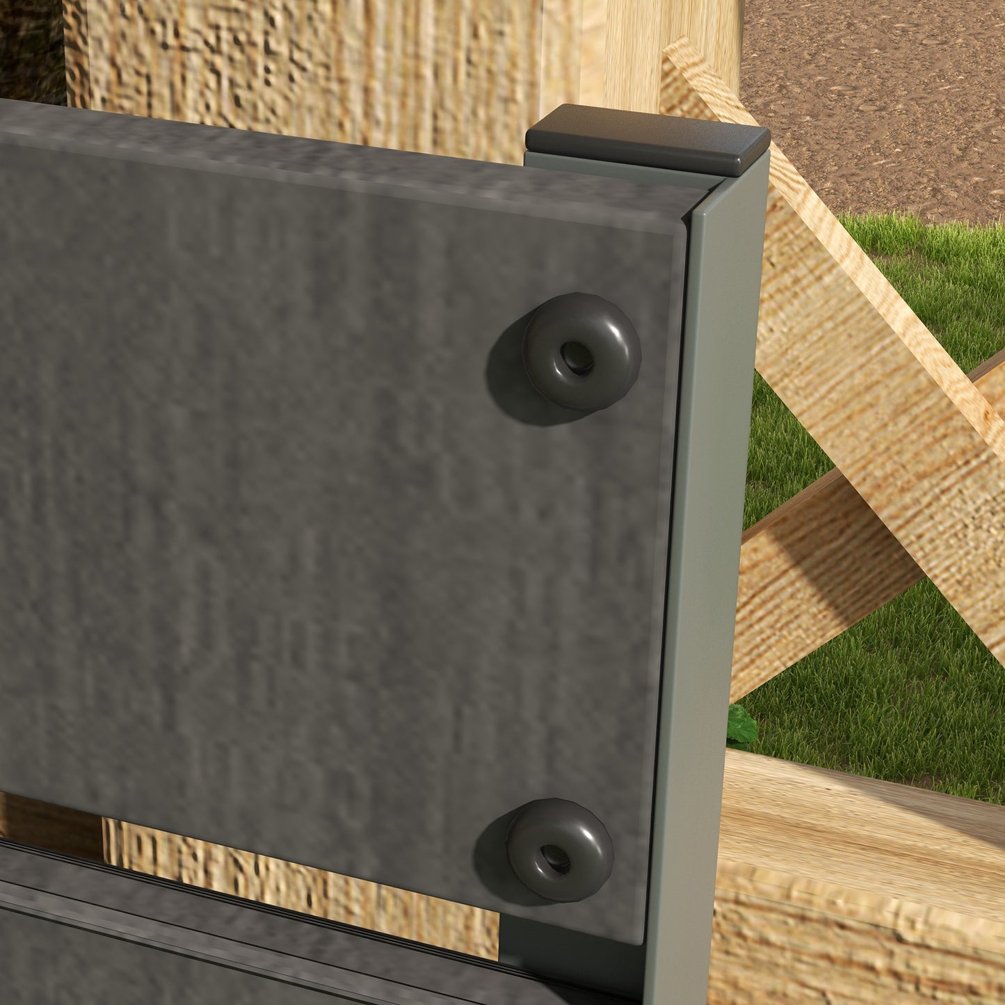 Raised Bed for Garden, Planter with Trellis for Climbing Plants
